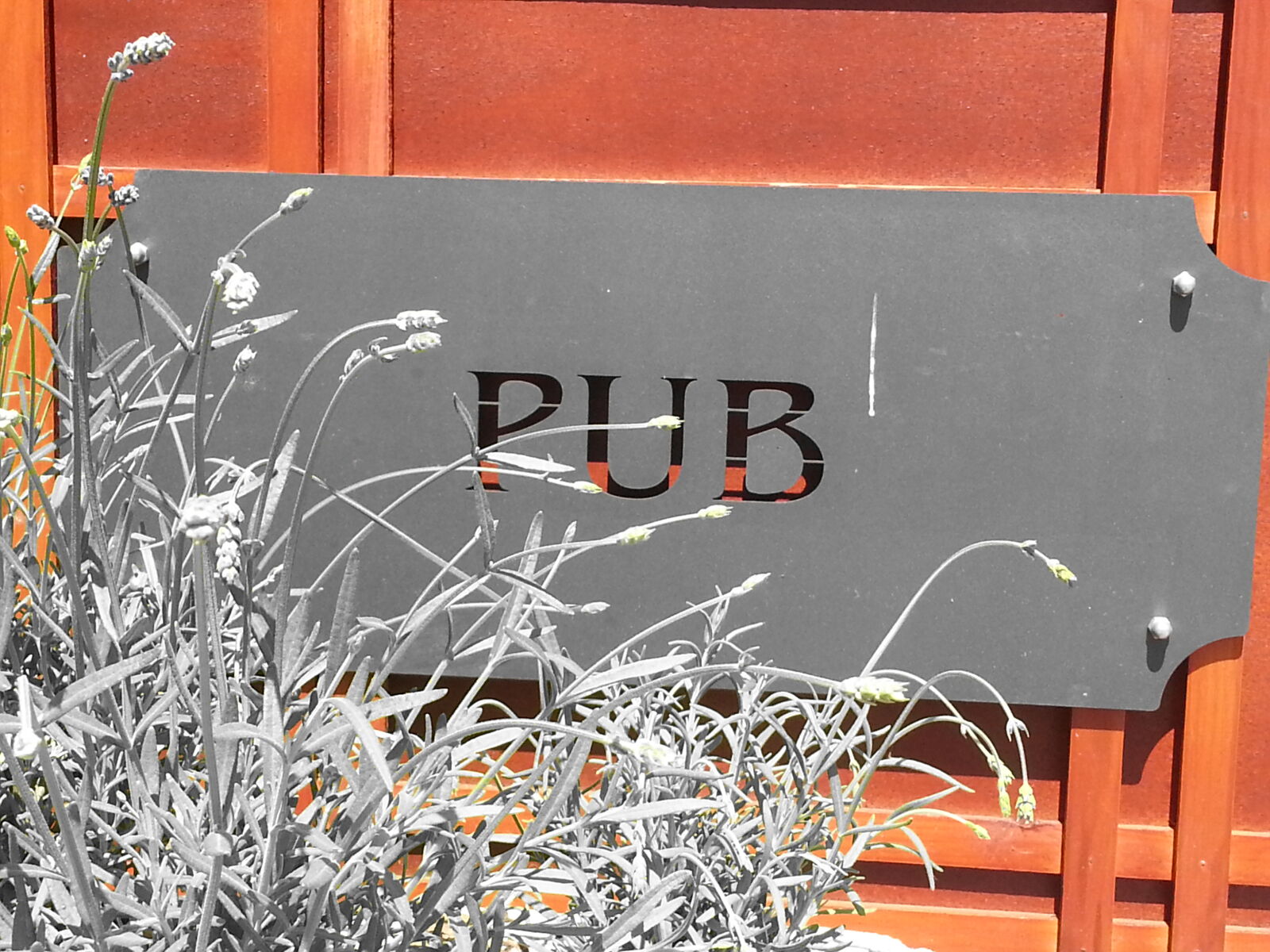 Samsung Galaxy S3 sample photo. Grey, pub, wall, signage photography