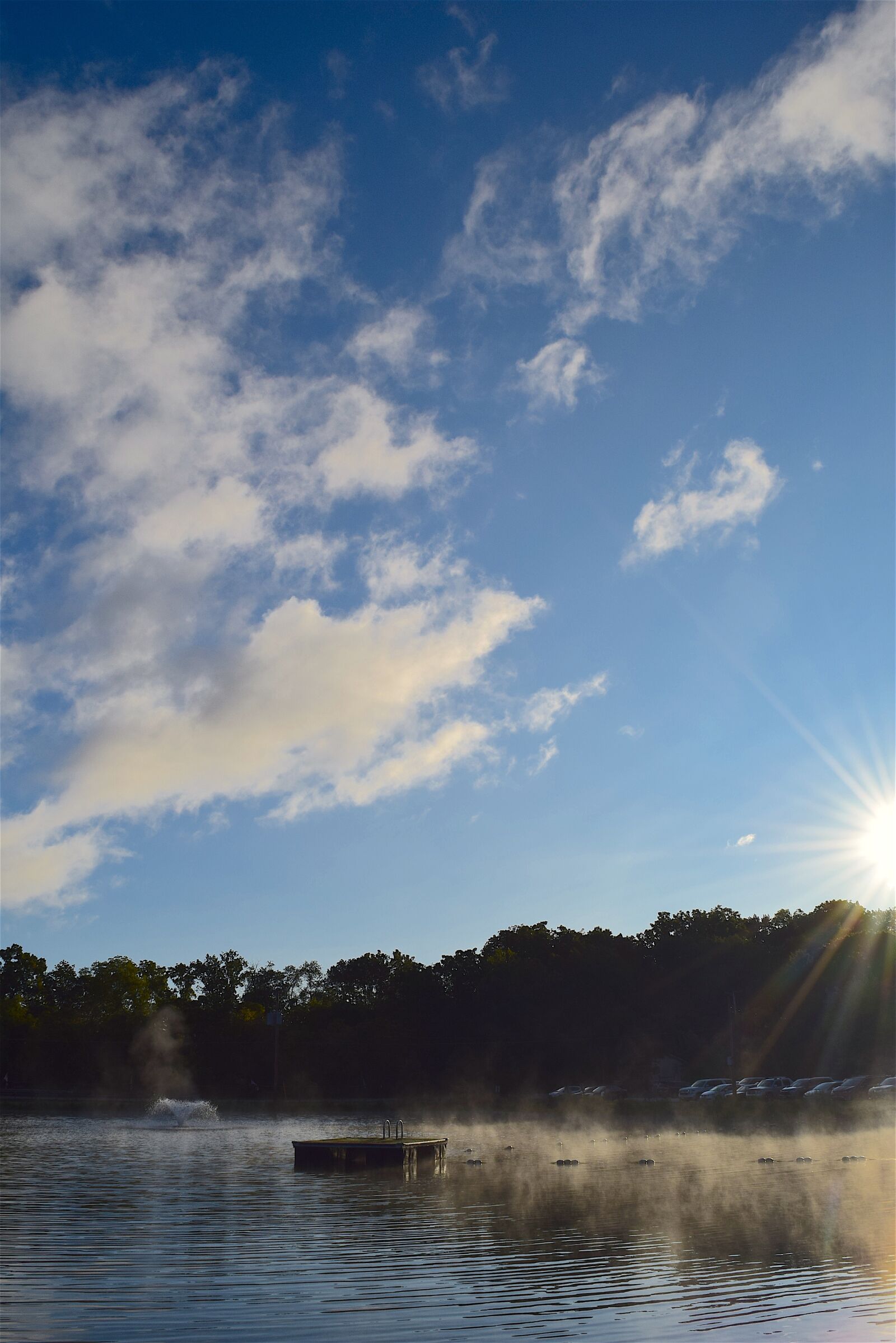 Nikon D3300 sample photo. Pond, sunrise, fountain photography