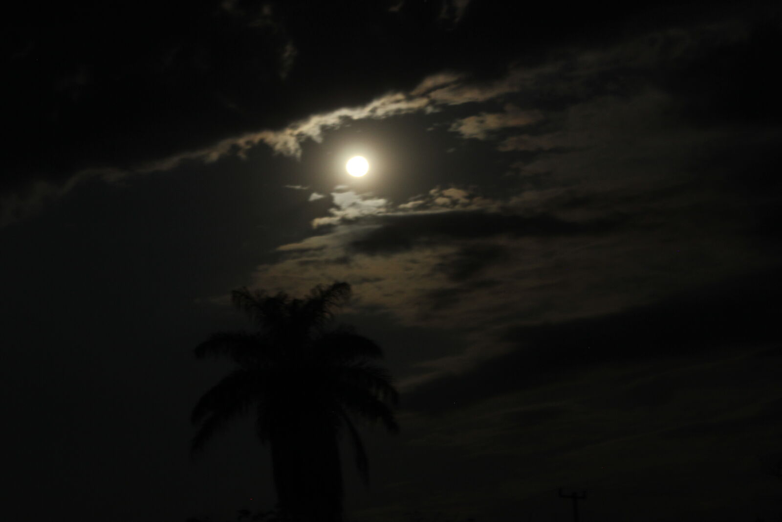Canon EOS 550D (EOS Rebel T2i / EOS Kiss X4) + Canon EF-S 18-55mm F3.5-5.6 IS sample photo. Fullmoon, darkness, night photography