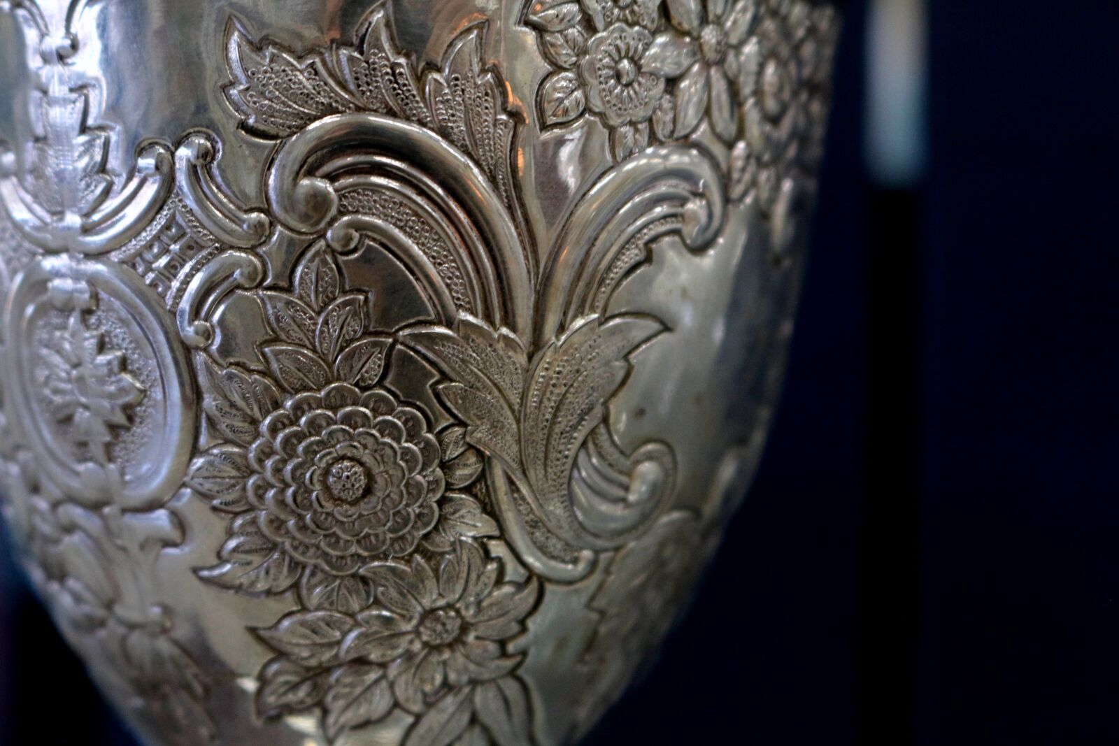 Canon EOS 70D sample photo. Silver, etched, goblet photography
