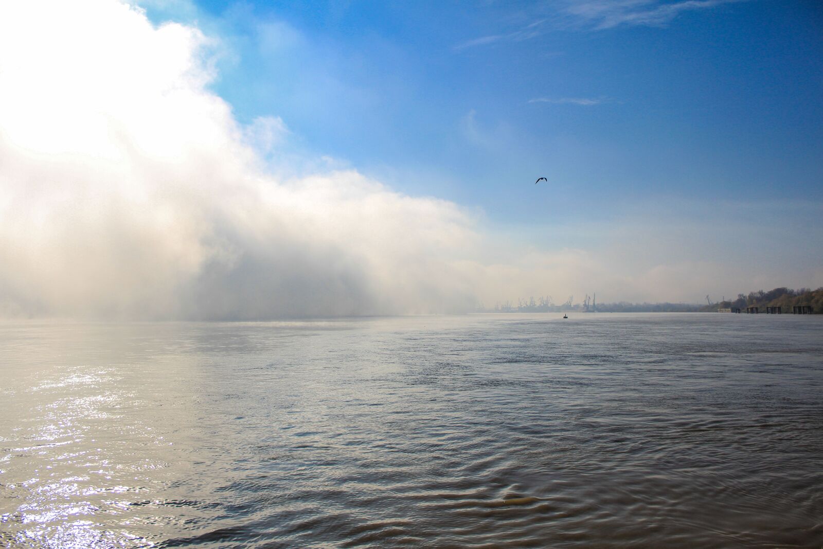 Canon EOS 1200D (EOS Rebel T5 / EOS Kiss X70 / EOS Hi) sample photo. Fog, river, danube photography