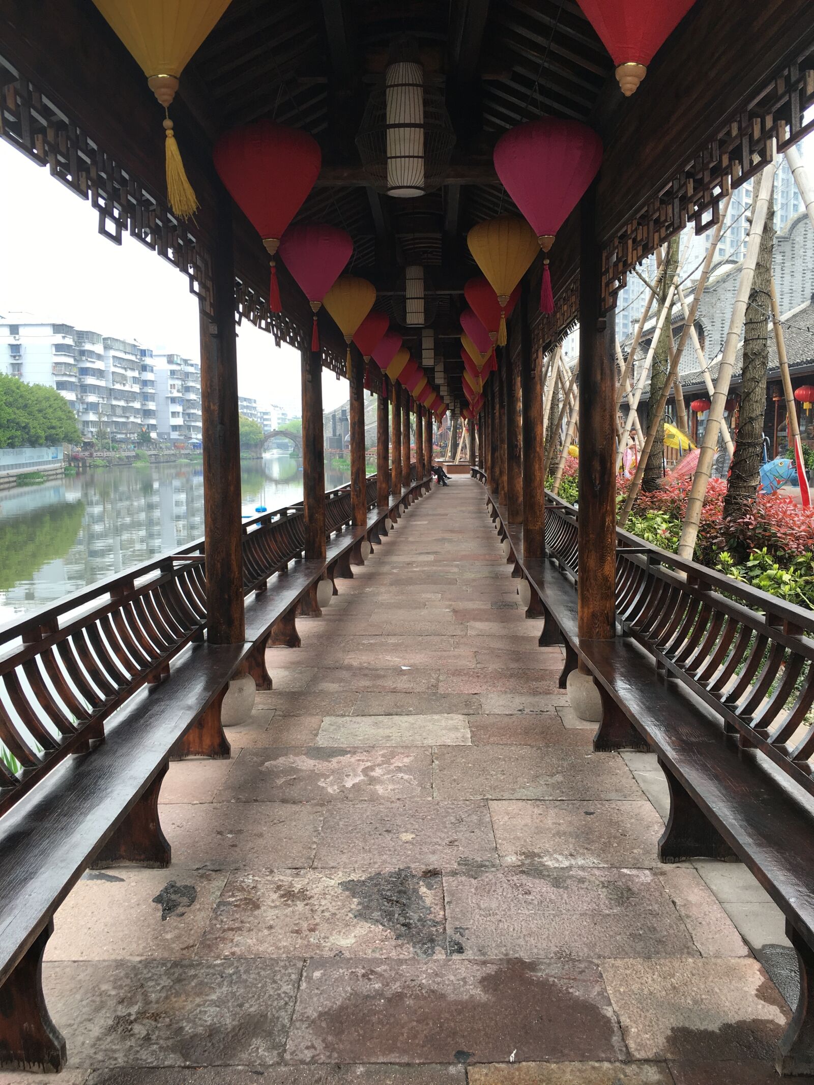 Apple iPhone 6s sample photo. River, bank, roof, walkway photography