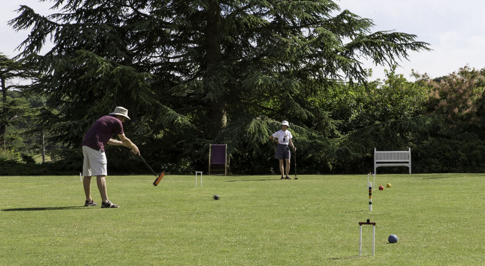 Canon EOS-1D X + Canon EF 24-70mm F2.8L USM sample photo. Croquet competition, players, mallet photography