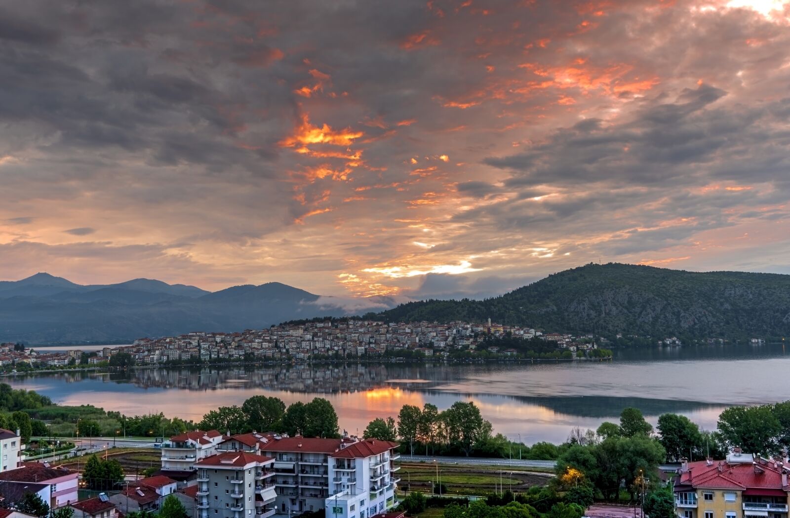 Tamron SP 24-70mm F2.8 Di VC USD sample photo. Kastoria, greece, panorama photography