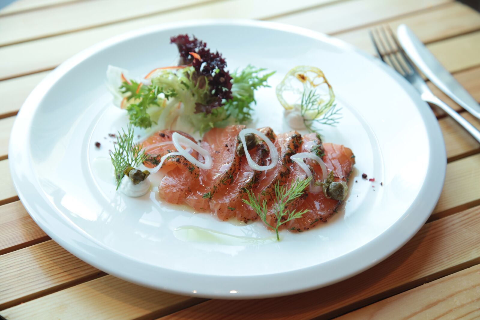 Canon EOS 5D Mark II sample photo. Salmon, smoked salmon, asian photography