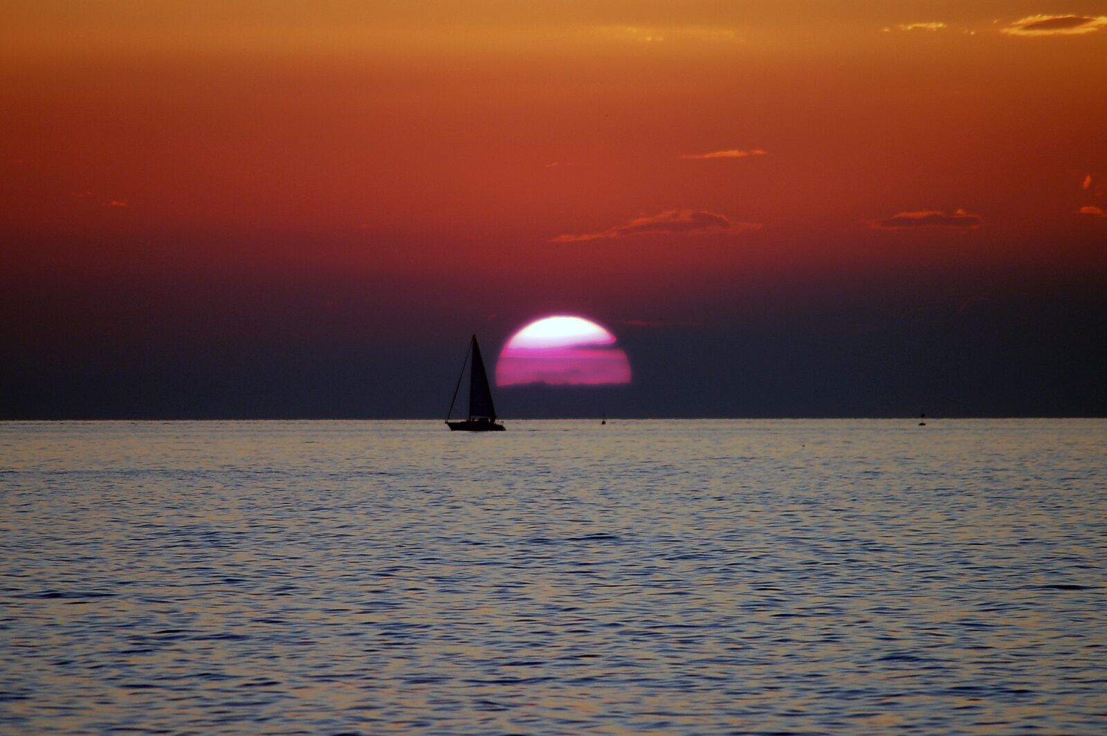 Nikon D50 sample photo. Sunset, sea, sailing photography