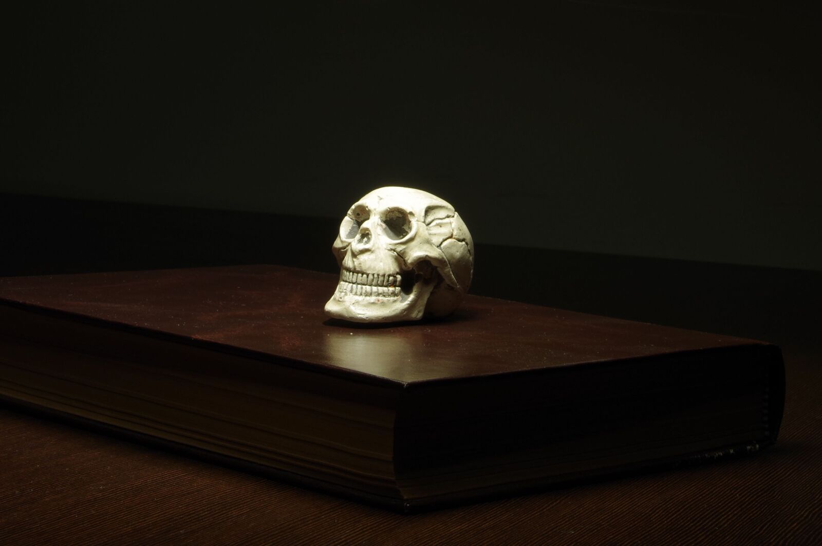 Pentax K-S2 sample photo. Paper, skull, mystery photography