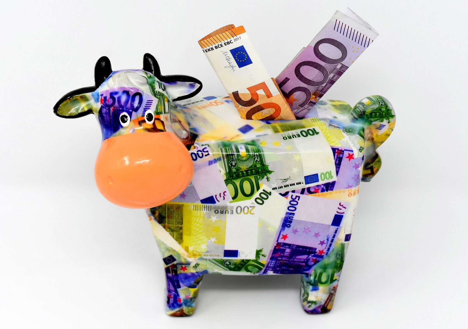 Nikon D7200 sample photo. Piggy bank, money, cow photography