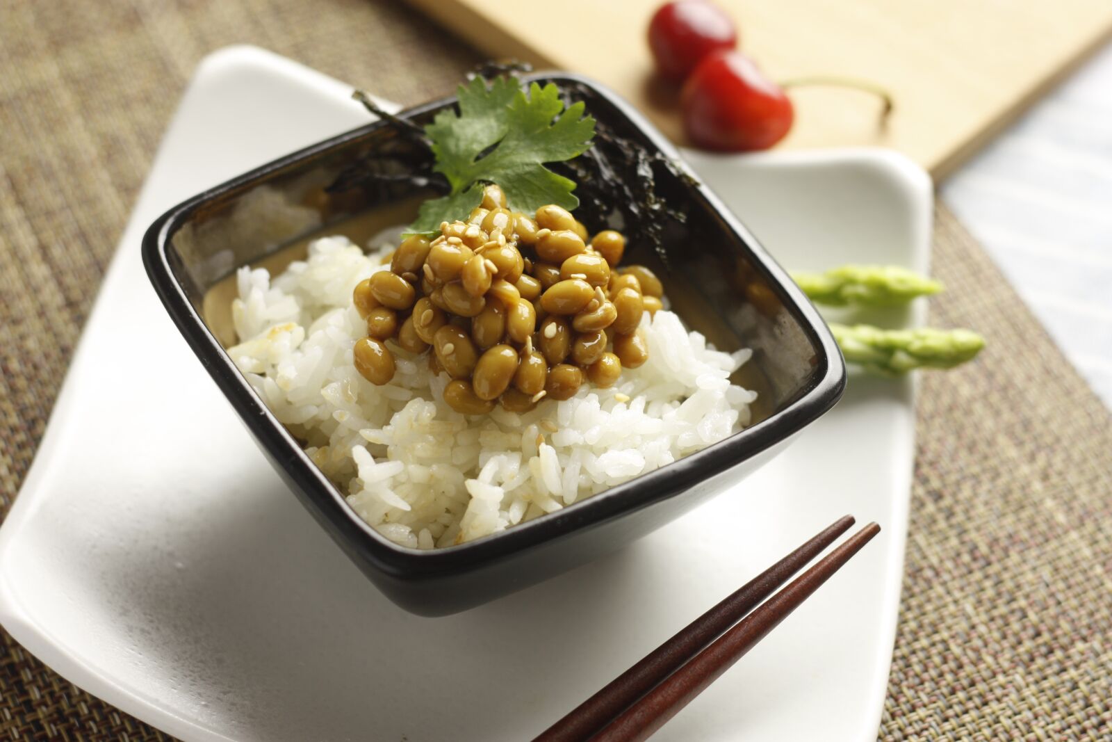 Canon EOS 450D (EOS Rebel XSi / EOS Kiss X2) sample photo. Rice, natto, food photography
