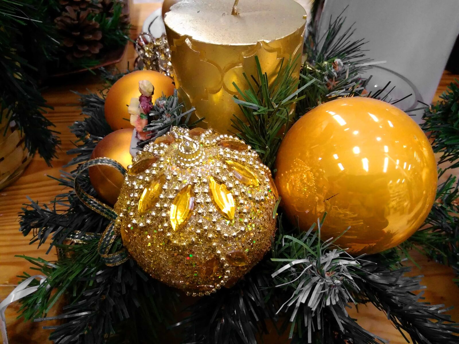 Lenovo S60-A sample photo. Christmas decoration, candle, luxury photography