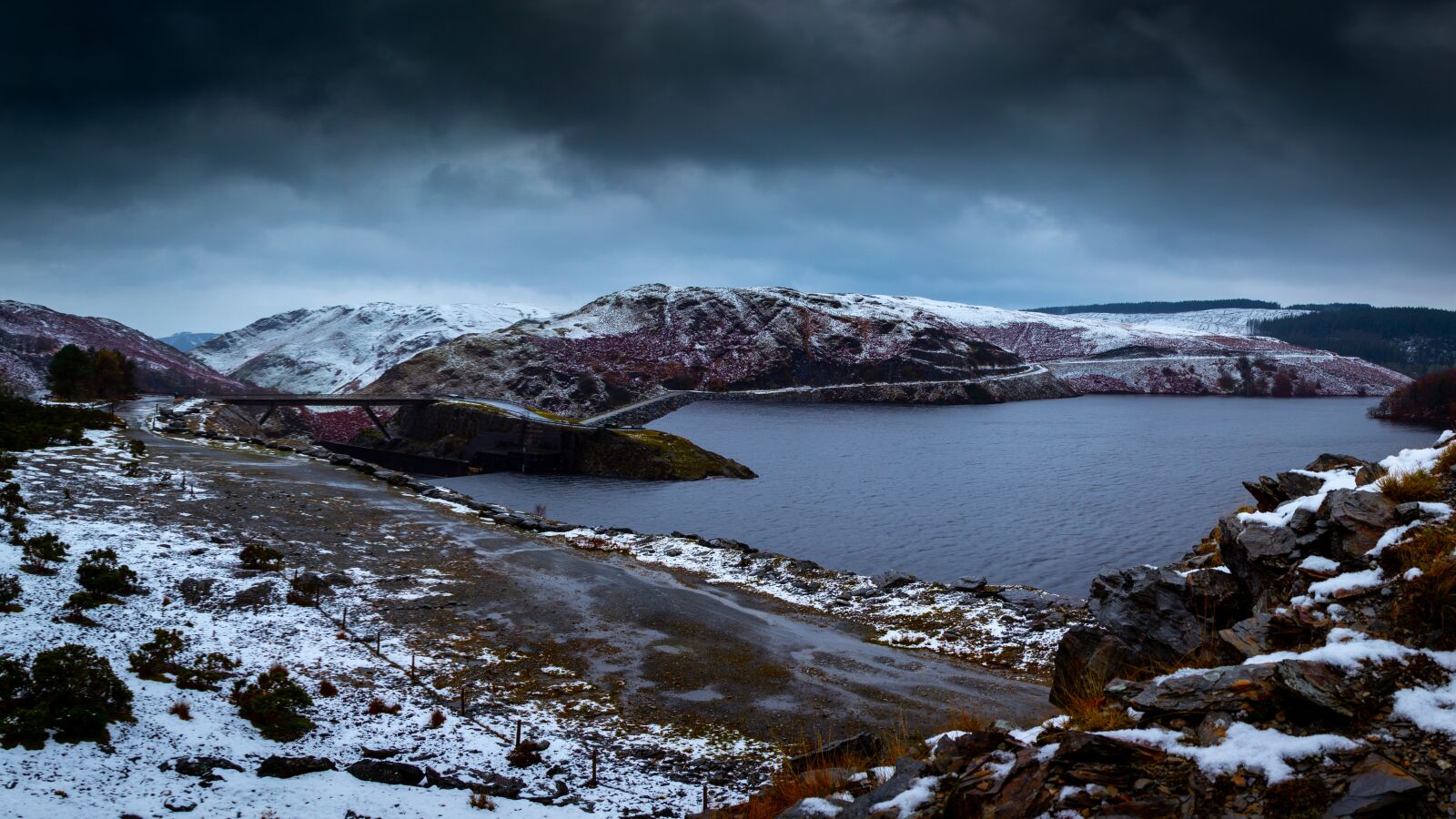 Canon EOS 6D + Canon EF 24-105mm F4L IS USM sample photo. Snow, llynbrianne, moody photography