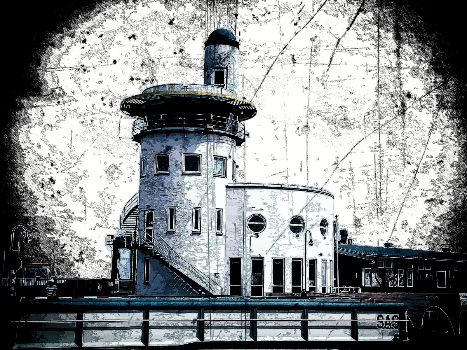 HUAWEI P20 lite sample photo. Pen and ink drawing photography