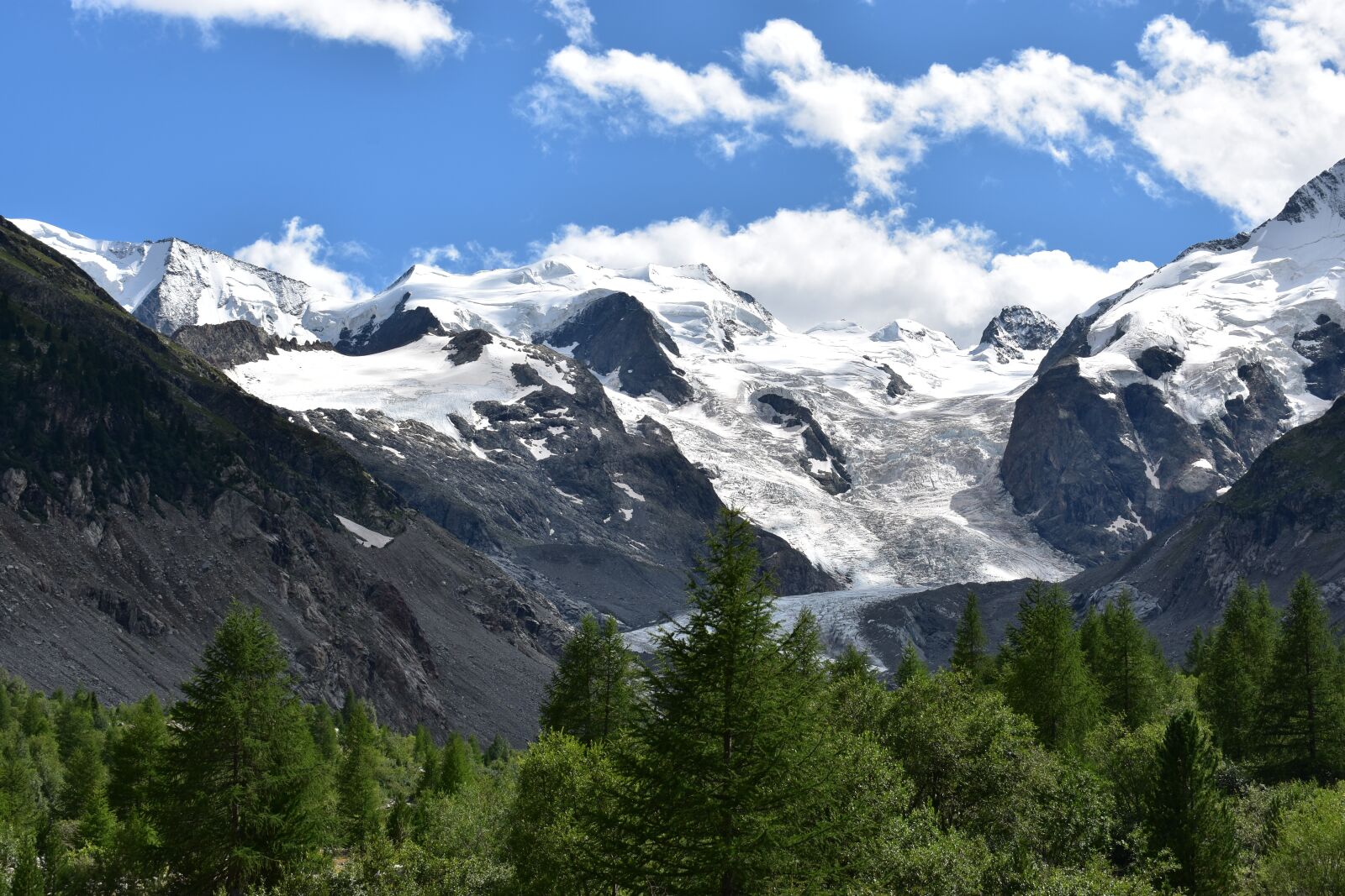 Nikon D3400 sample photo. Glacier, morteratsch, switzerland photography
