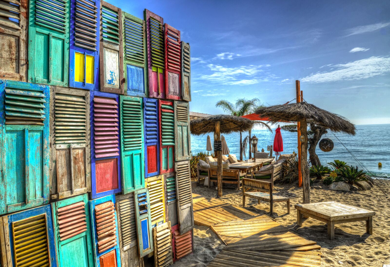 Nikon D610 sample photo. Beach, lounge, restaurant photography