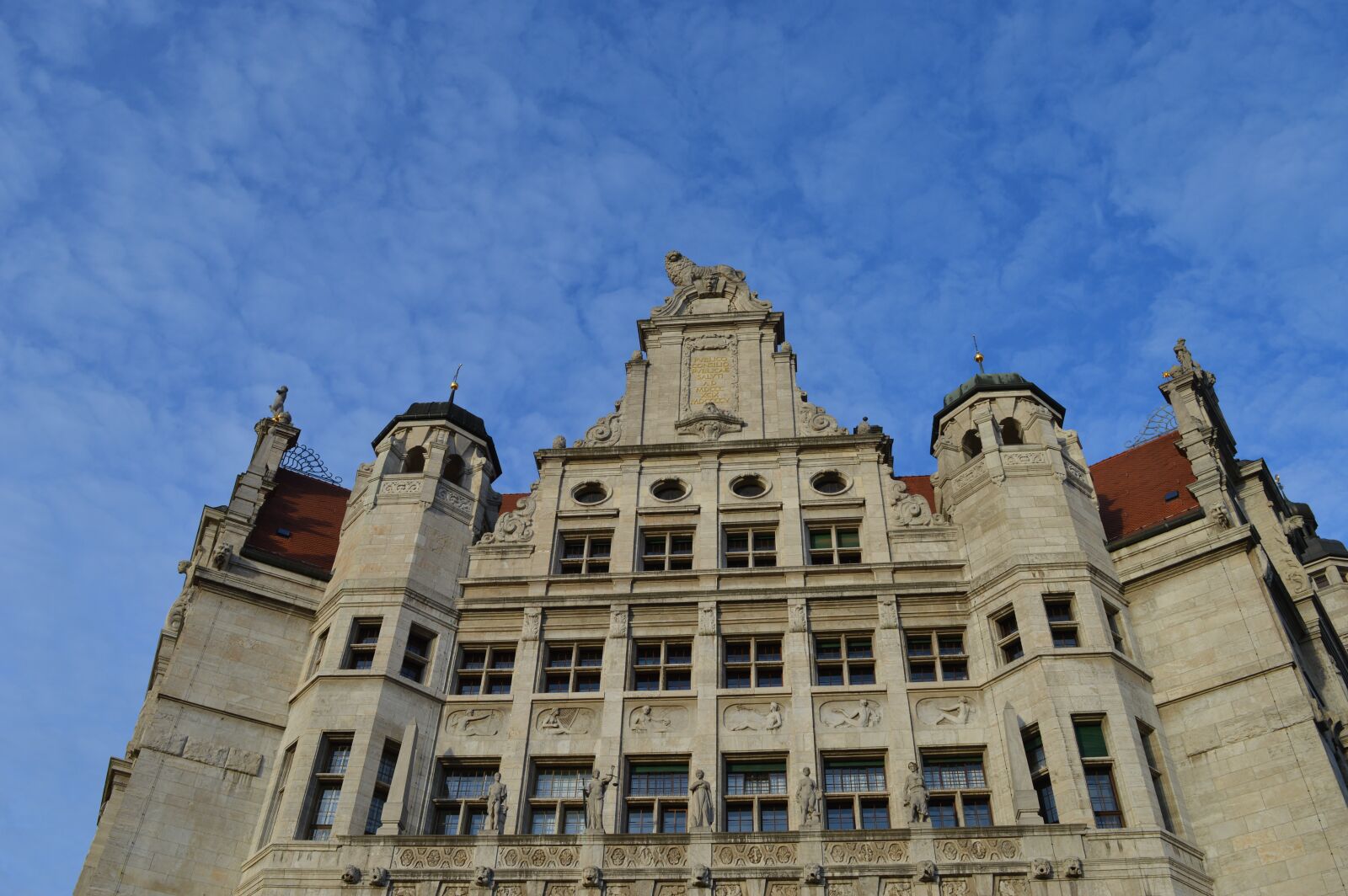 Nikon D3200 sample photo. Town hall, leipzig, blue photography