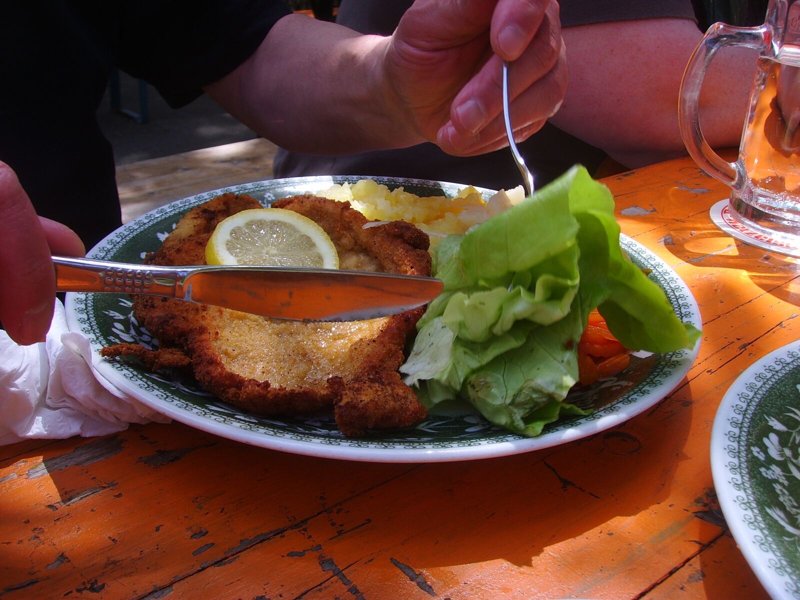 Samsung Digimax i6 PMP, Samsung #11 PMP sample photo. Schnitzel, eat, pork cutlet photography