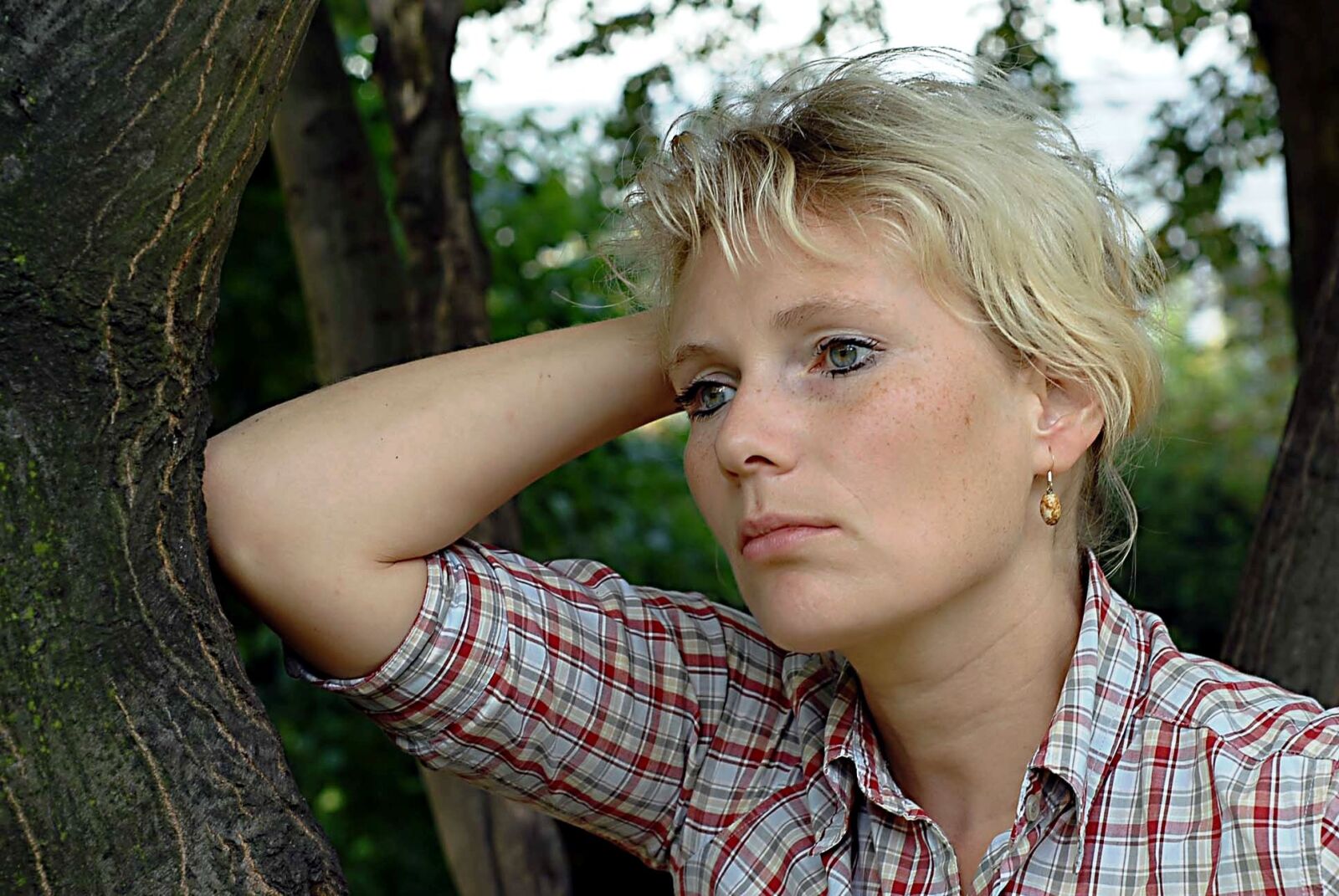 Nikon D200 sample photo. Woman, blonde, emotion photography