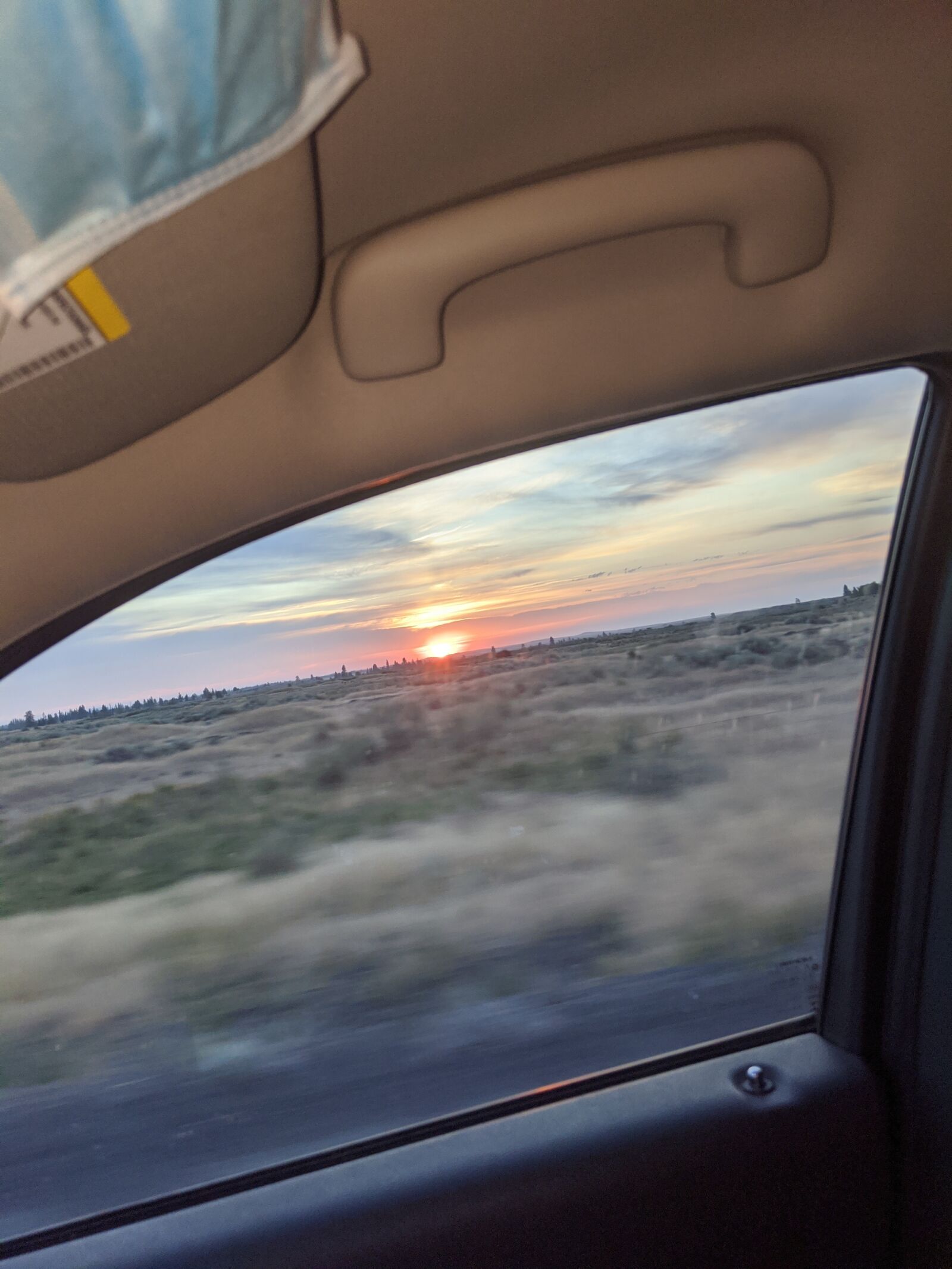 Google Pixel 3 sample photo. Driving, sunset, car photography