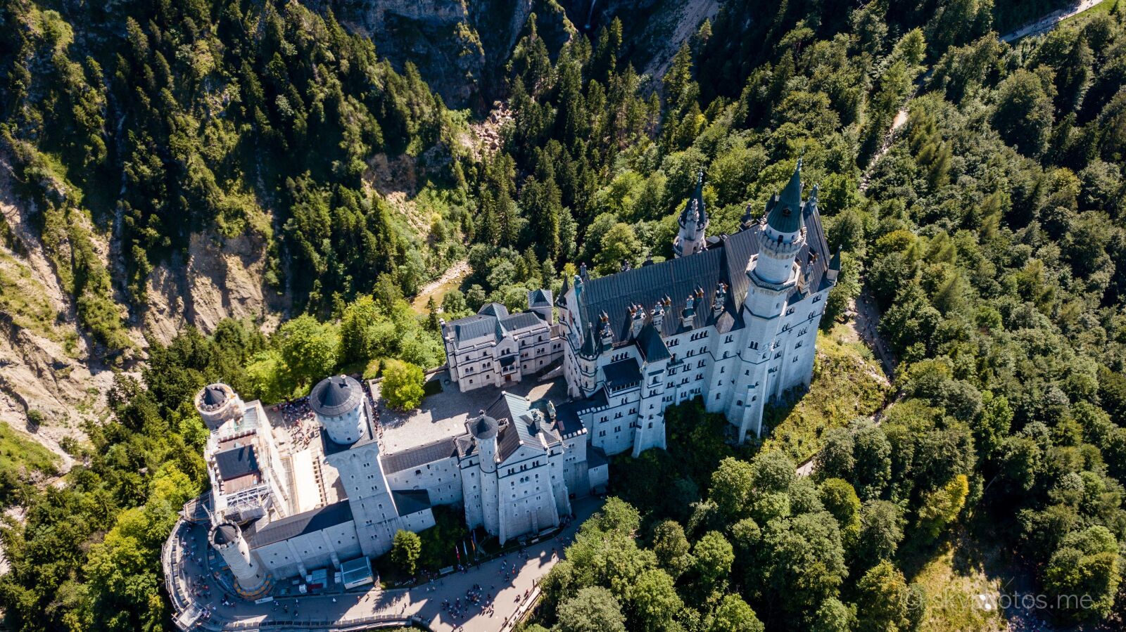 DJI FC220 sample photo. Neuschwanstein, castle, drone photography