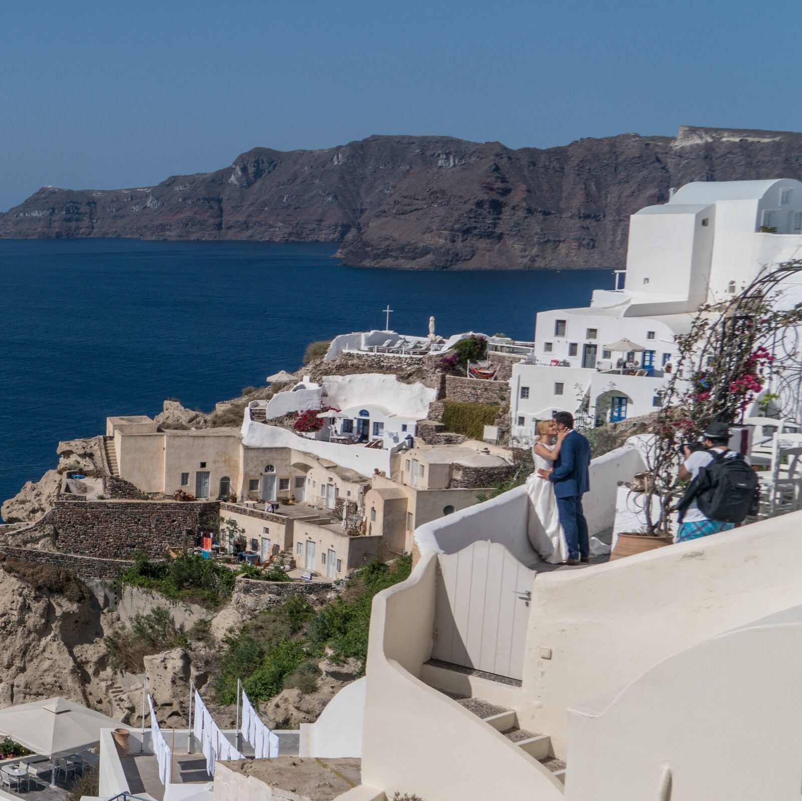 Sony a7R II + Sony FE 24-240mm F3.5-6.3 OSS sample photo. Santorini, oia, greece photography