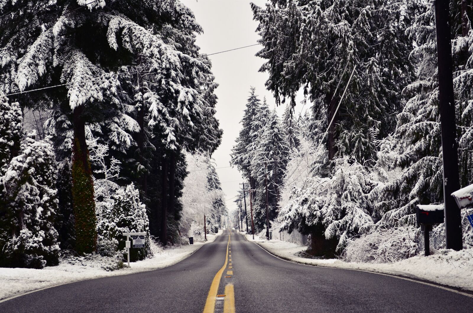 Nikon D5100 sample photo. Snow, road, winter photography