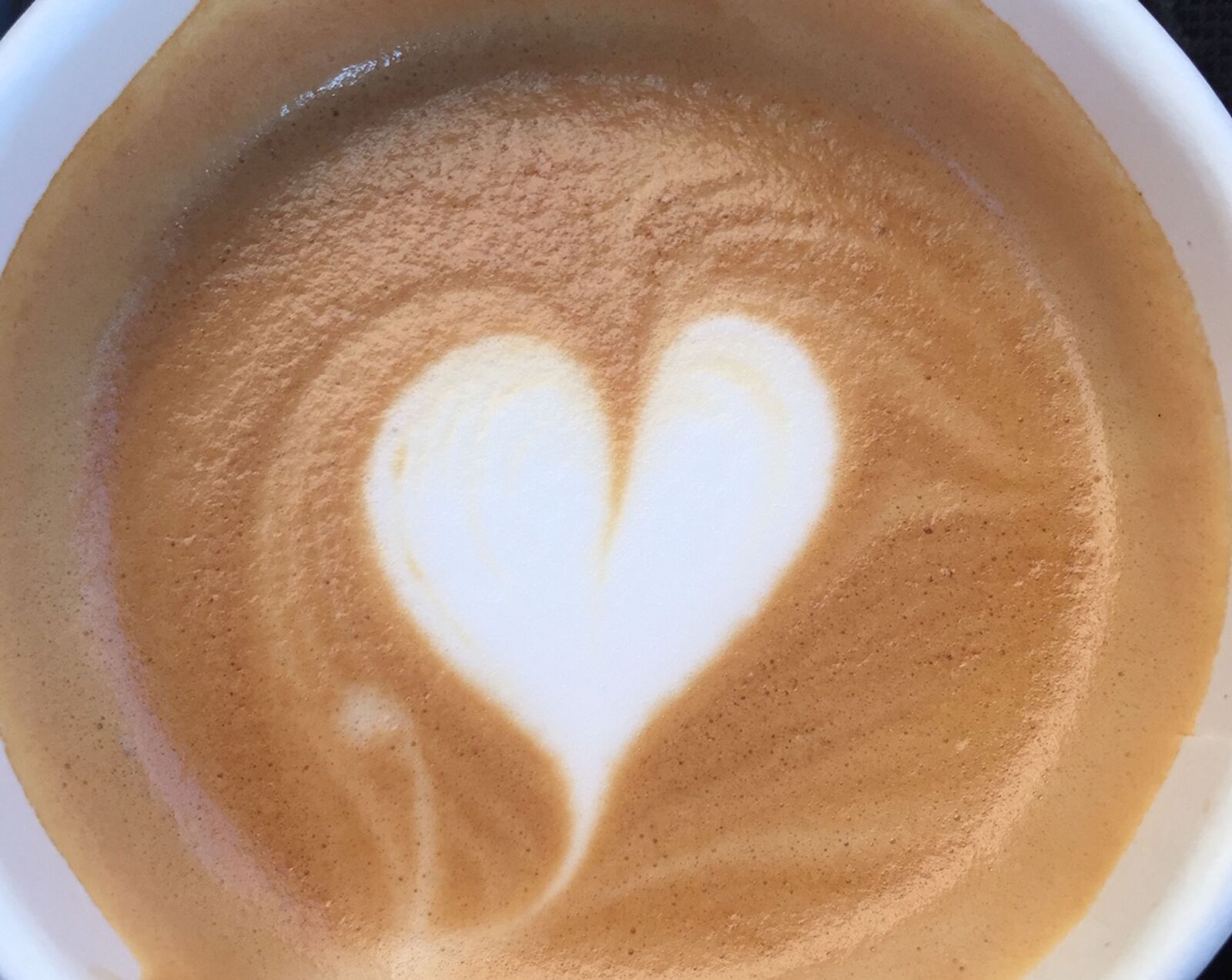 iPhone 6 back camera 4.15mm f/2.2 sample photo. Heart, coffee, cappuccino photography