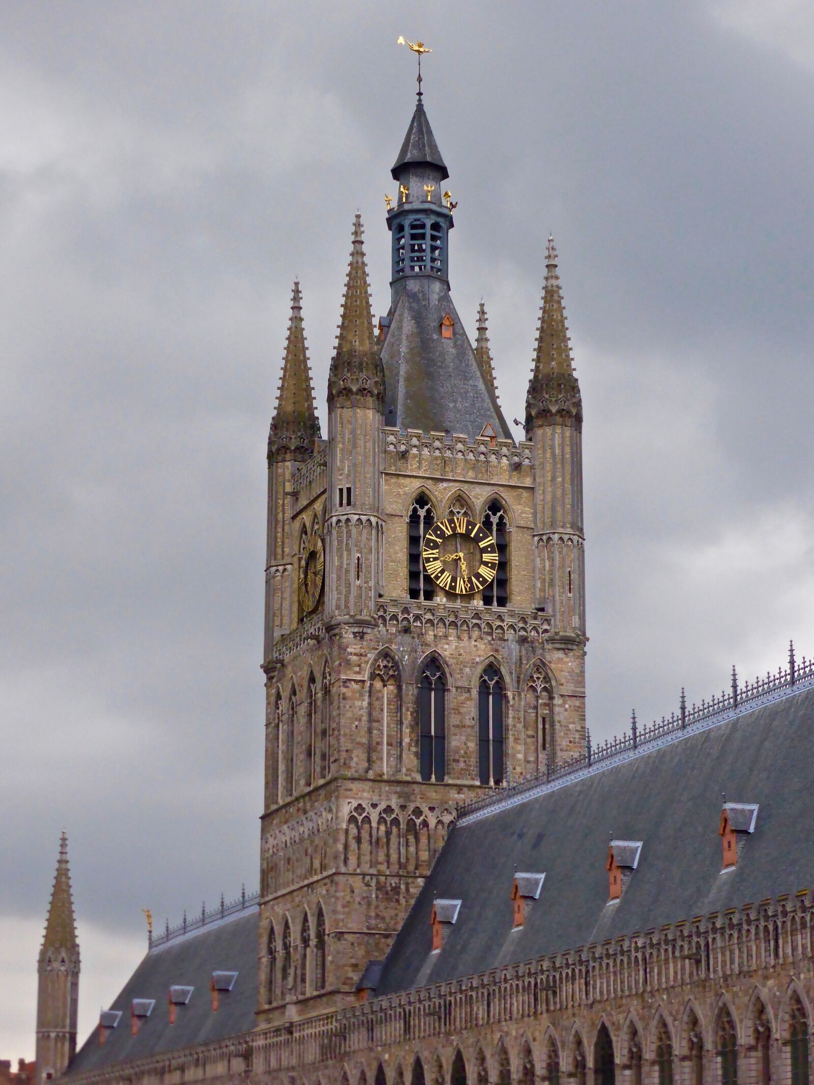 Panasonic DMC-TZ41 sample photo. Cathedral spire, ypres, landmark photography