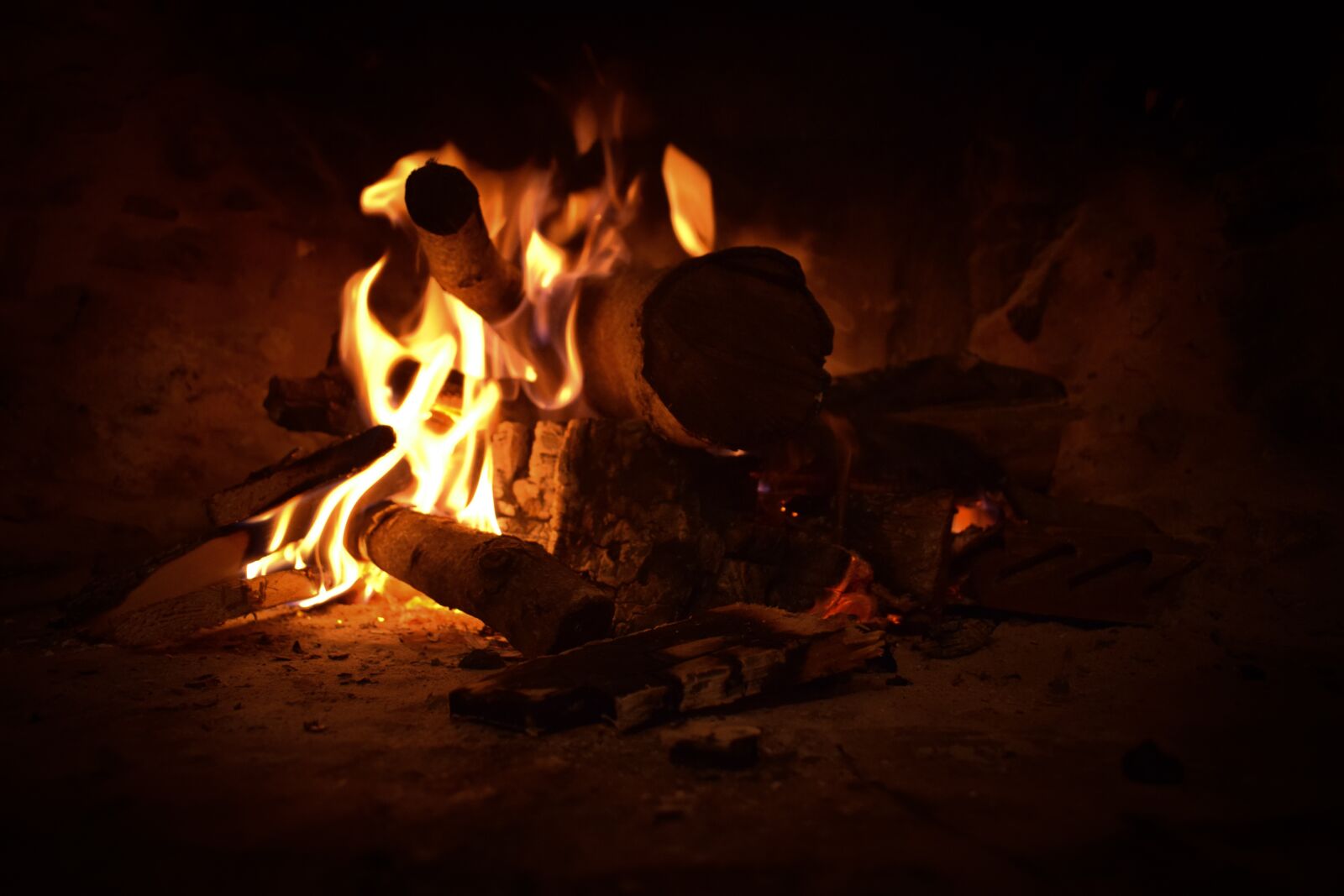Nikon D3300 sample photo. Fire, woods, fireplace photography