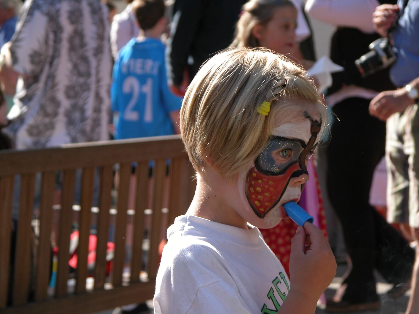 Nikon E5700 sample photo. Child, face painting, party photography