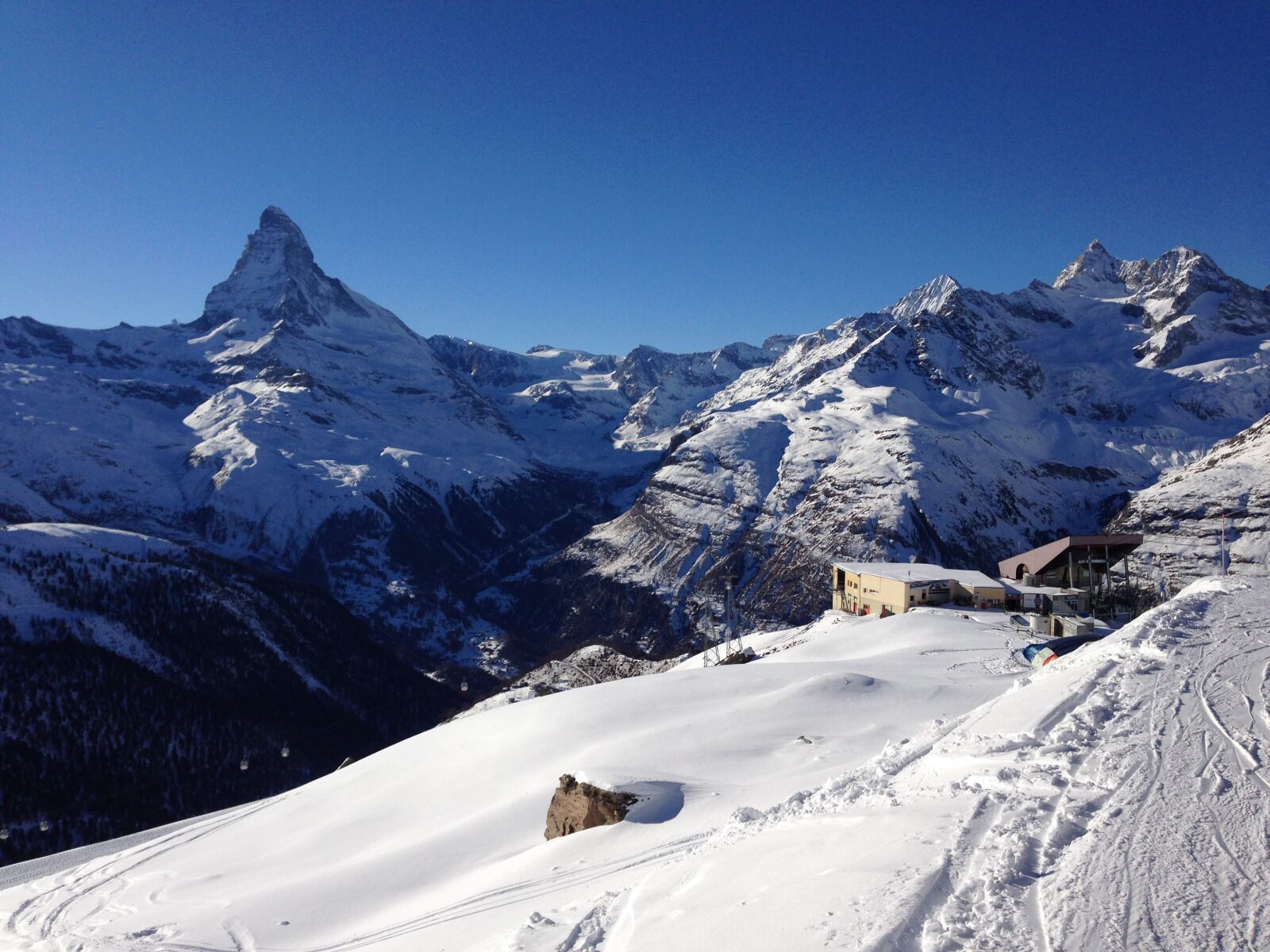 iPhone 5 back camera 4.12mm f/2.4 sample photo. Winter, swiss alps, snow photography