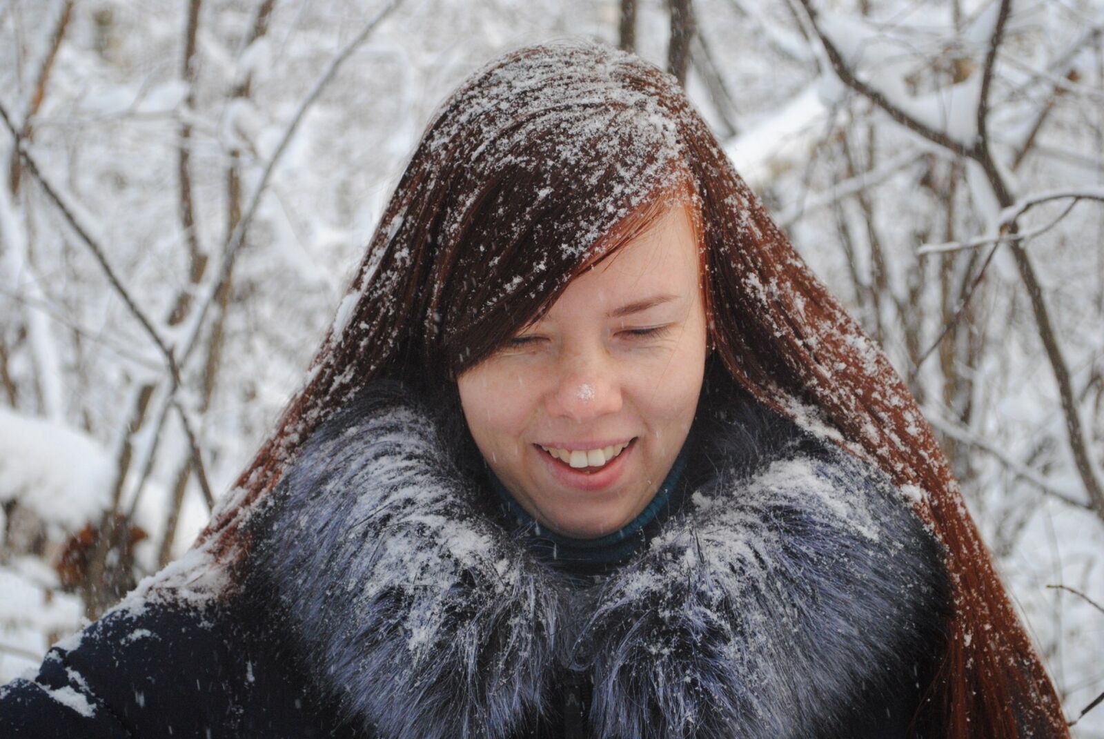 Nikon D3000 sample photo. Winter, coldly, portrait photography