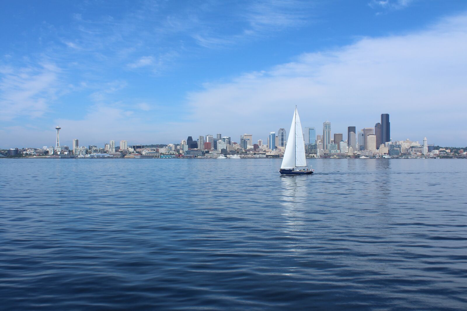 Canon EOS 650D (EOS Rebel T4i / EOS Kiss X6i) sample photo. Seattle, skyline, sailboat photography