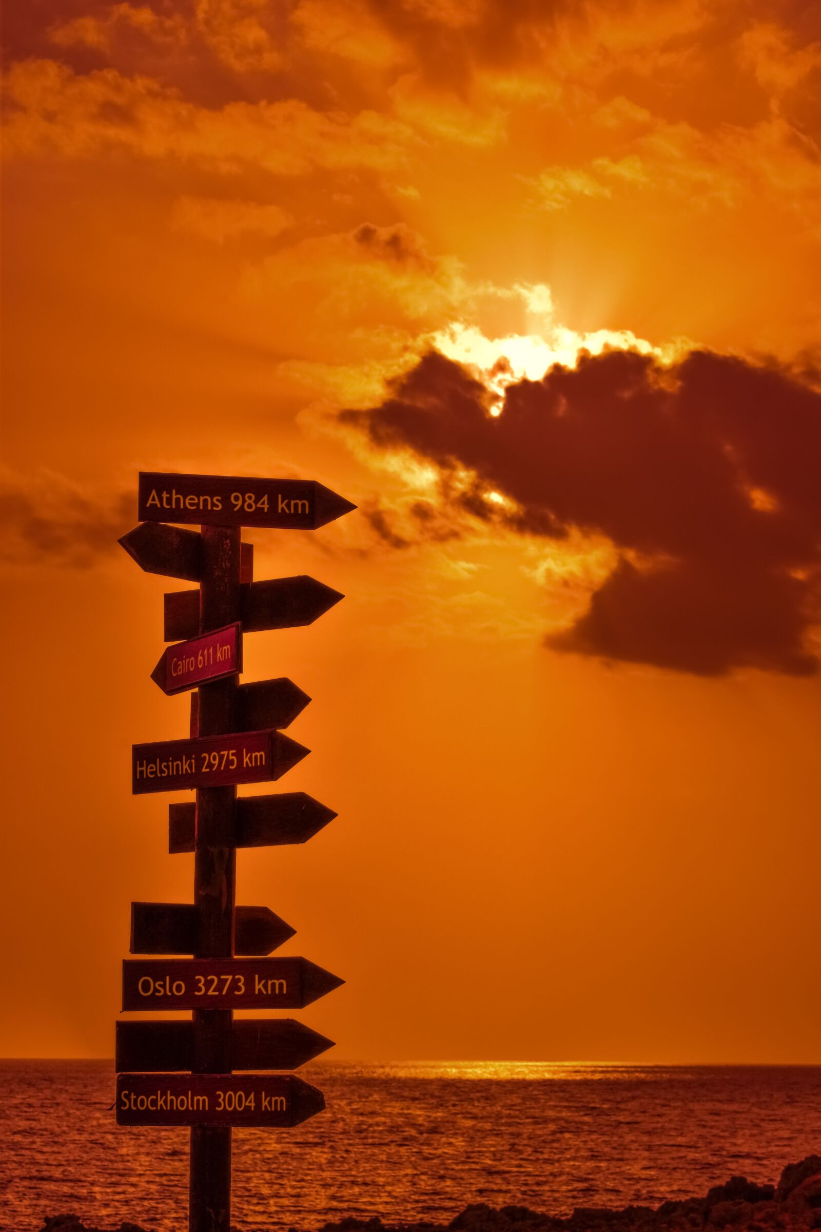 Nikon D3300 sample photo. Signposts, signs, distance from photography