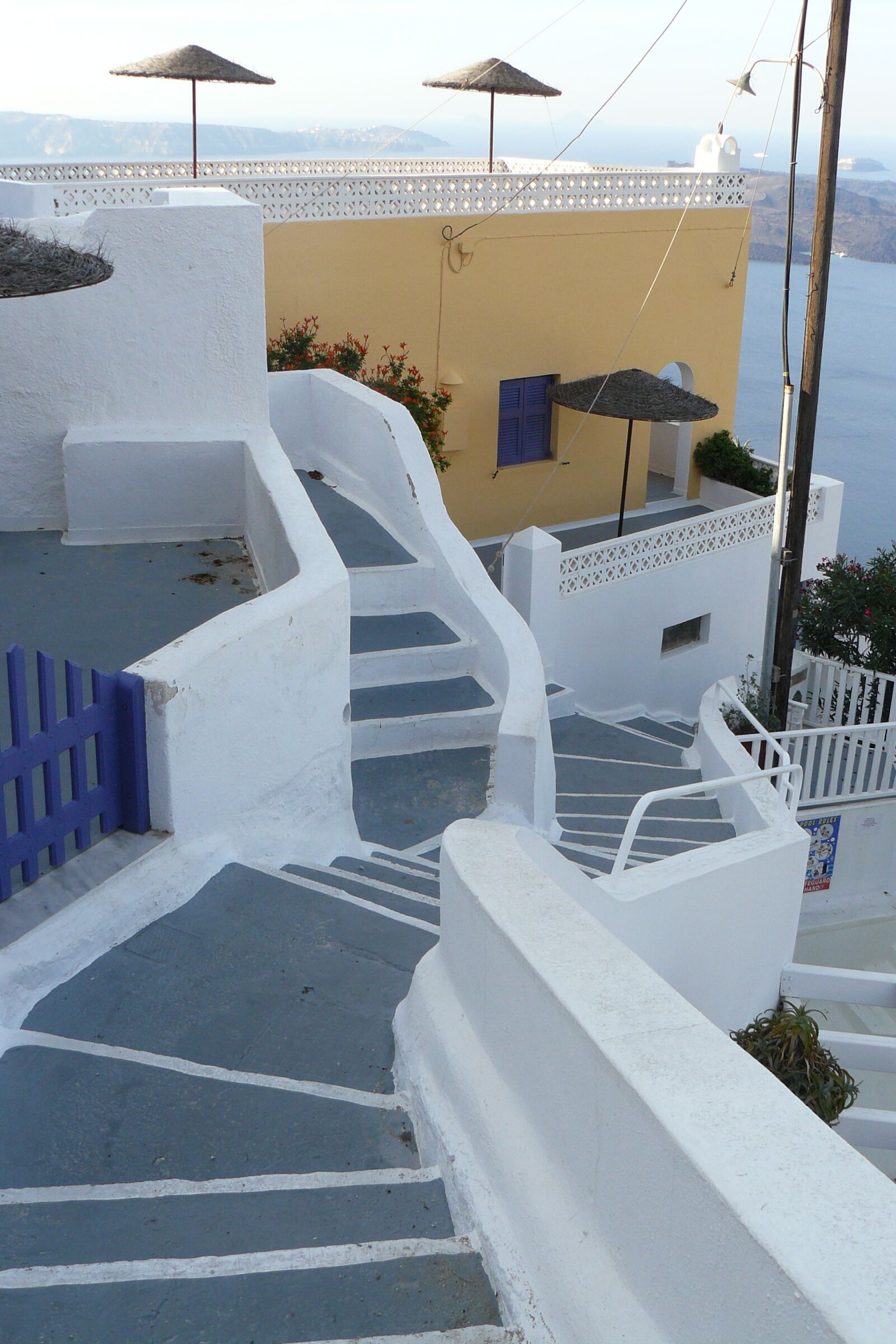 Panasonic DMC-FZ8 sample photo. Greece, santorini, stairs photography