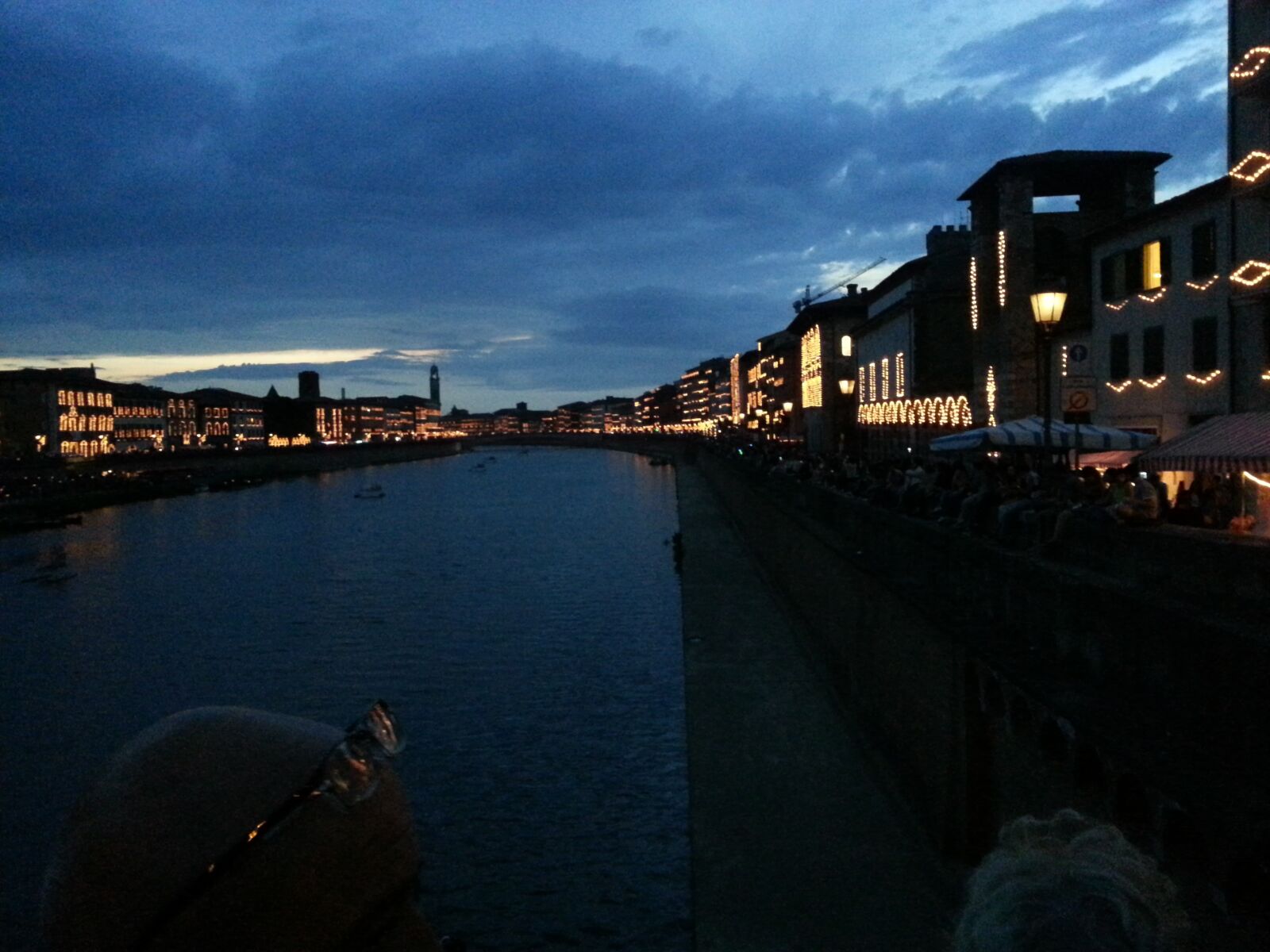 Samsung Galaxy S3 sample photo. Arno, pisa, evening photography