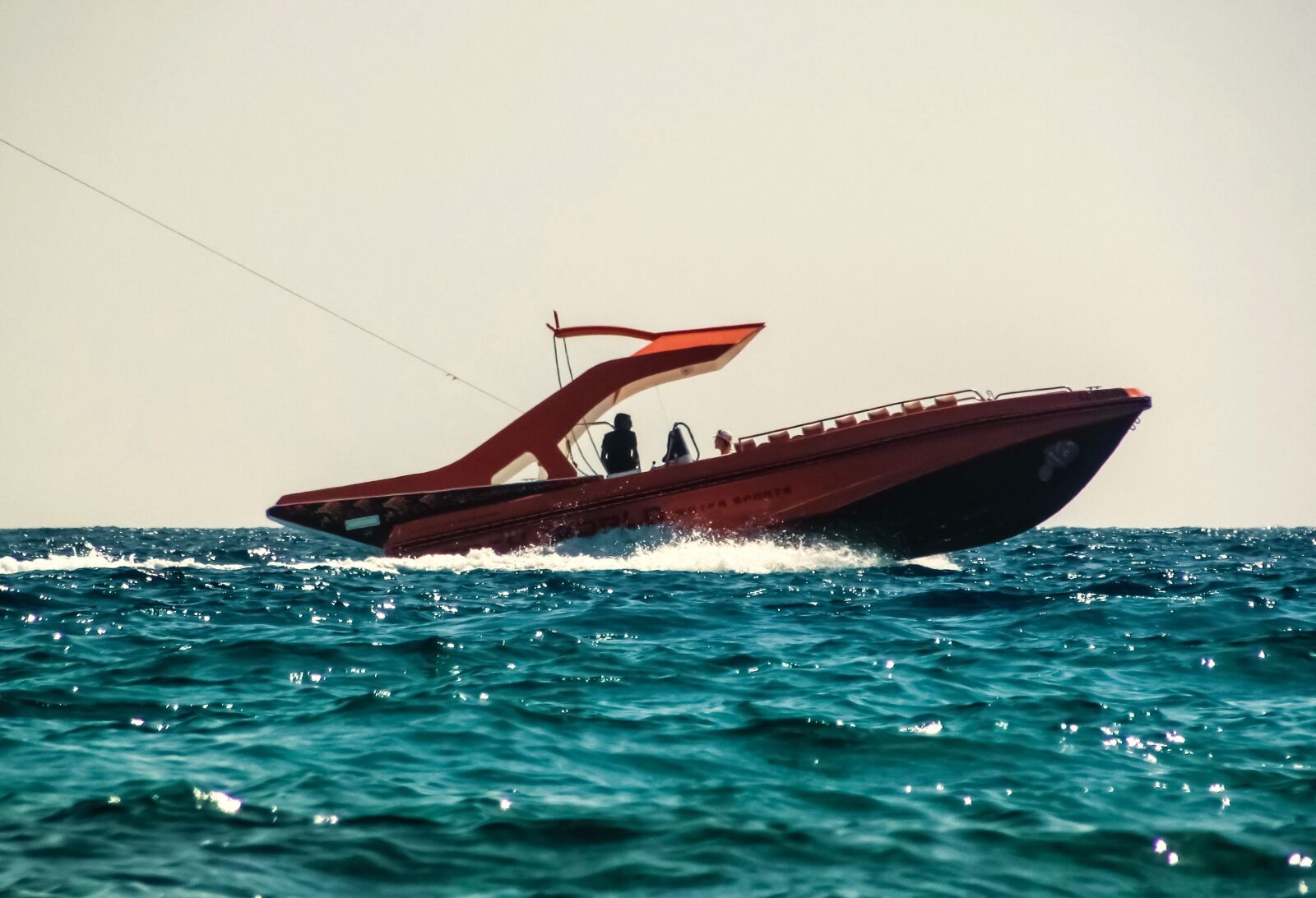 Canon PowerShot SX400 IS sample photo. Speed boat, paragliding, sport photography