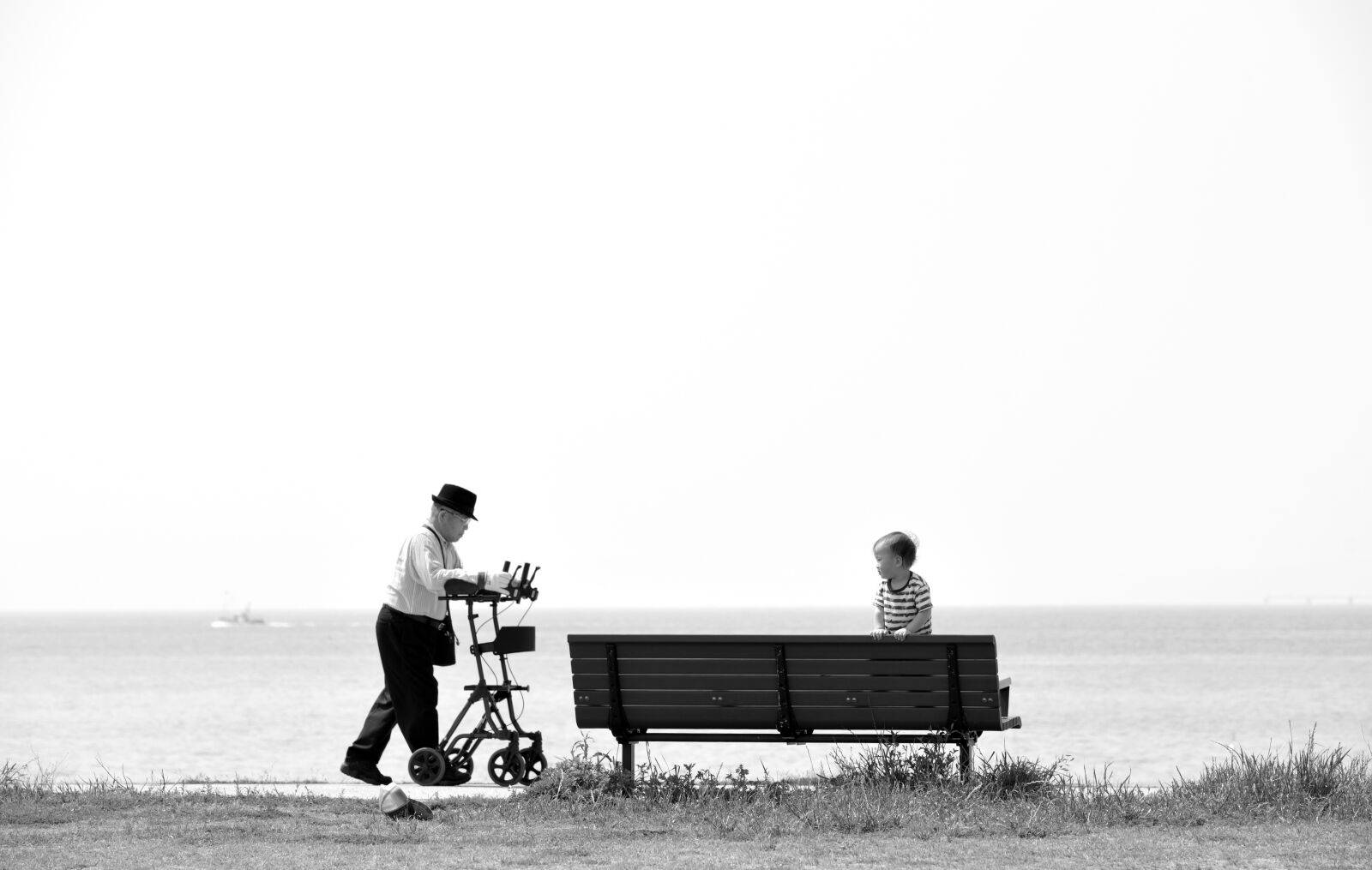Nikon D750 sample photo. Kids, grandpa, child photography