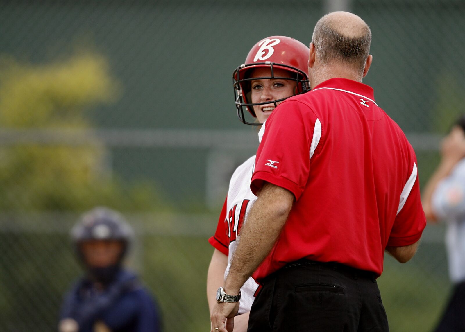 Canon EOS-1D Mark II N sample photo. Softball, coaching, coach photography