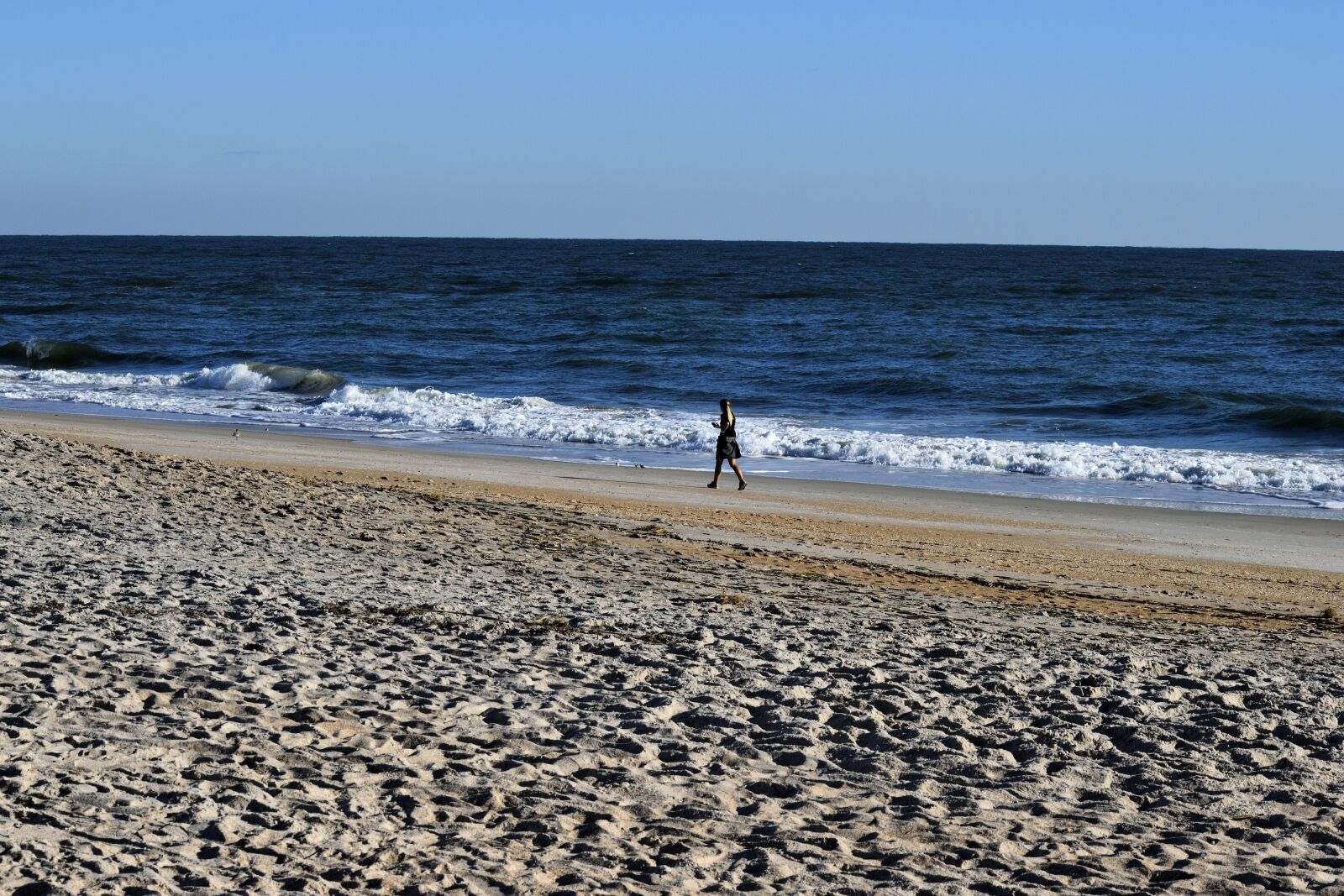 Nikon D3300 sample photo. Person, walking, beach photography