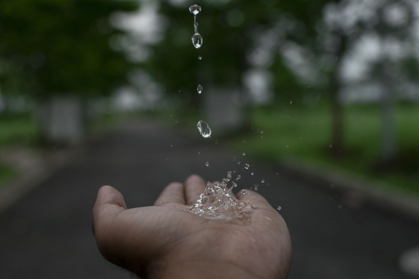 Nikon D3300 sample photo. Water, drops, hand photography