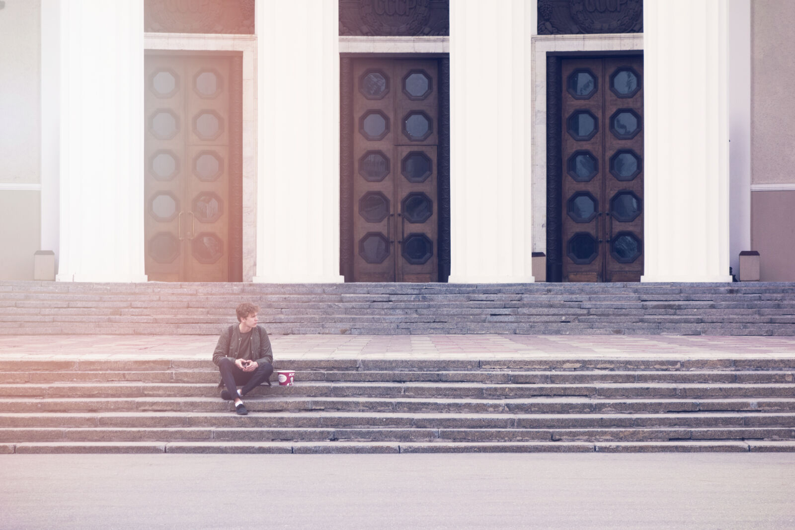 Sony Cyber-shot DSC-RX100 sample photo. Boy, minimal, architecture, moscow photography