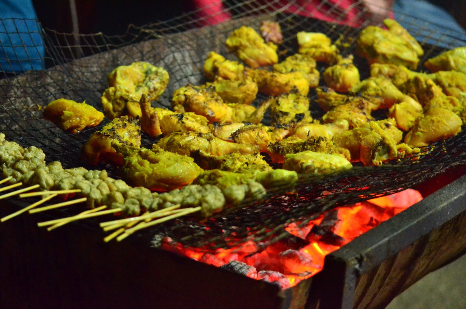 Nikon D7000 sample photo. Bbq, chicken, night party photography