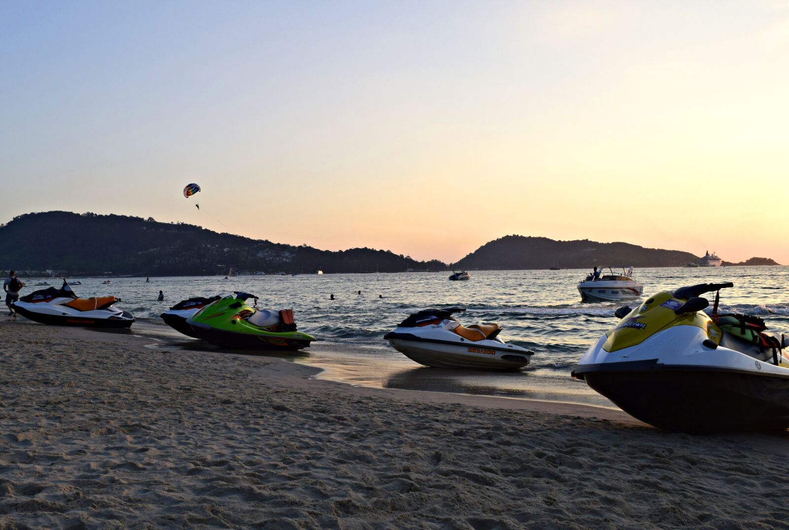 Nikon D3300 sample photo. Jet ski, sunset, beach photography