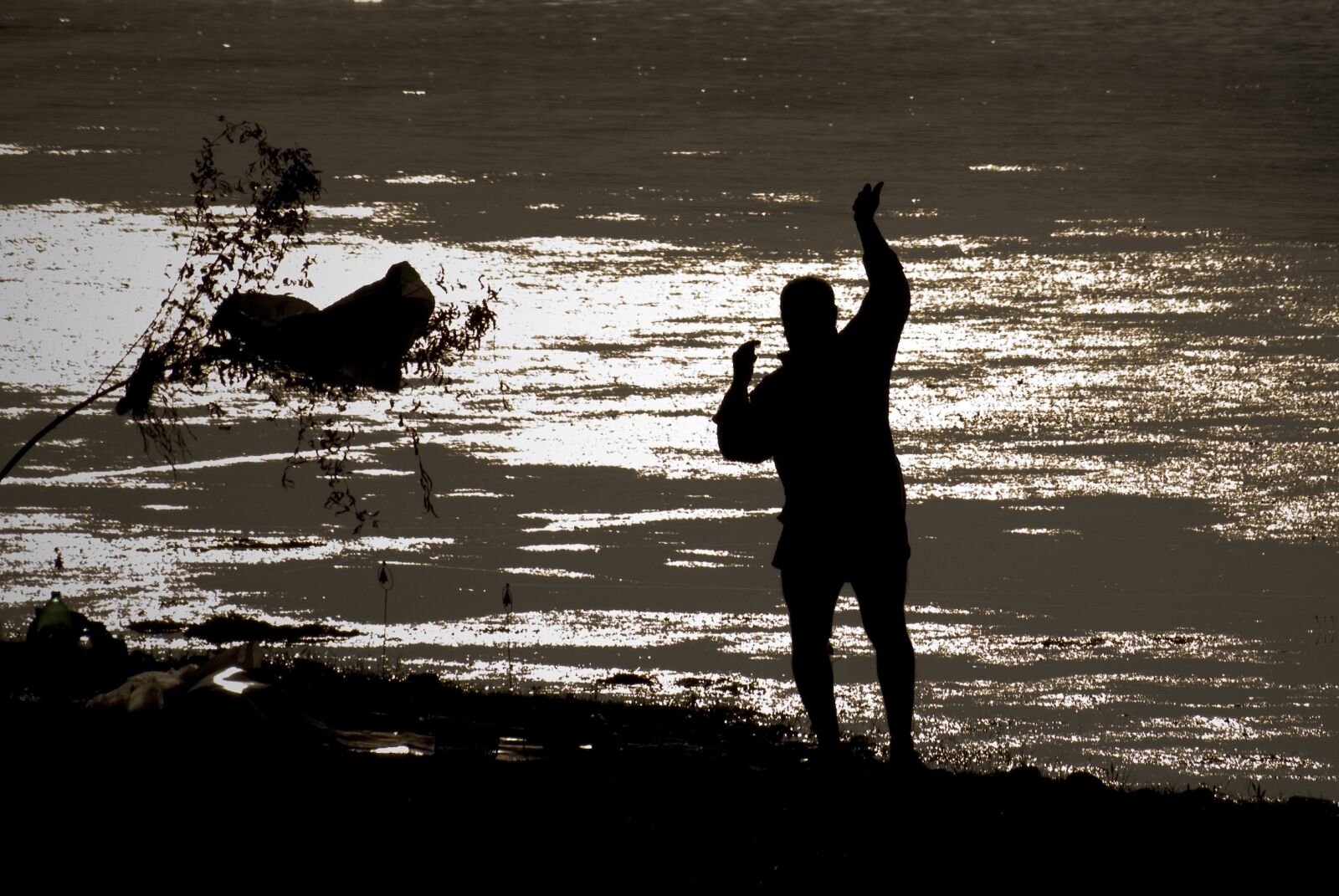 Nikon D80 sample photo. From adana, fisherman, silhouette photography