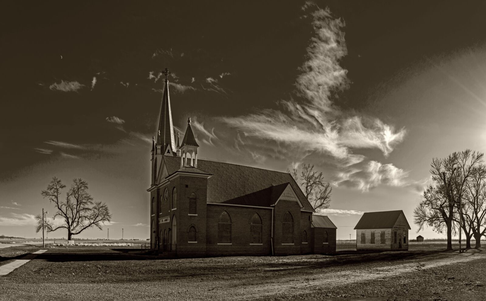 Nikon D3200 sample photo. Abandoned church, ghost town photography