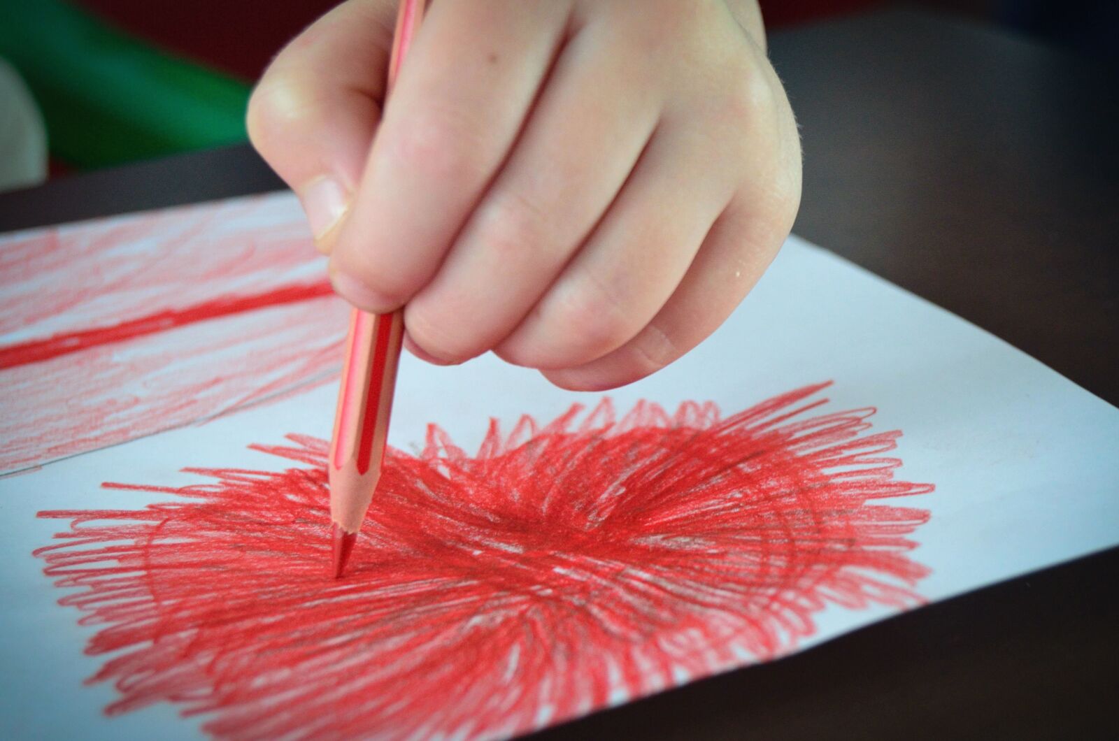 Nikon D5100 sample photo. Pencil, paint, red, paper photography