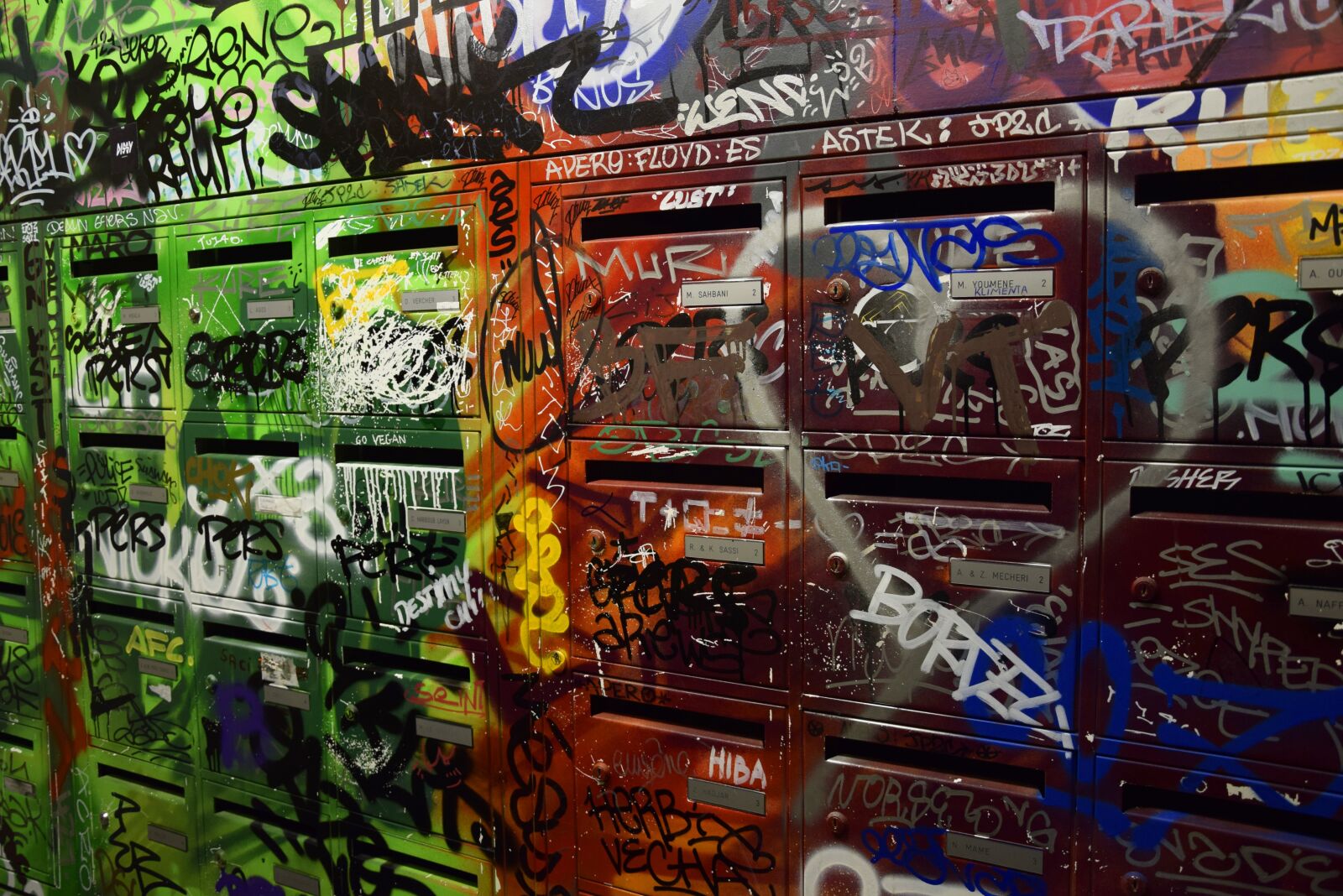 Nikon D3300 sample photo. Mail box, tags, graffiti photography