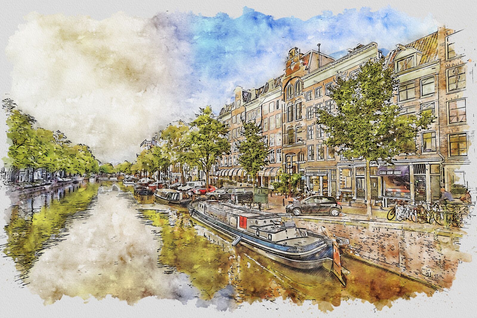 Nikon D5200 sample photo. Amsterdam, canal, storm photography