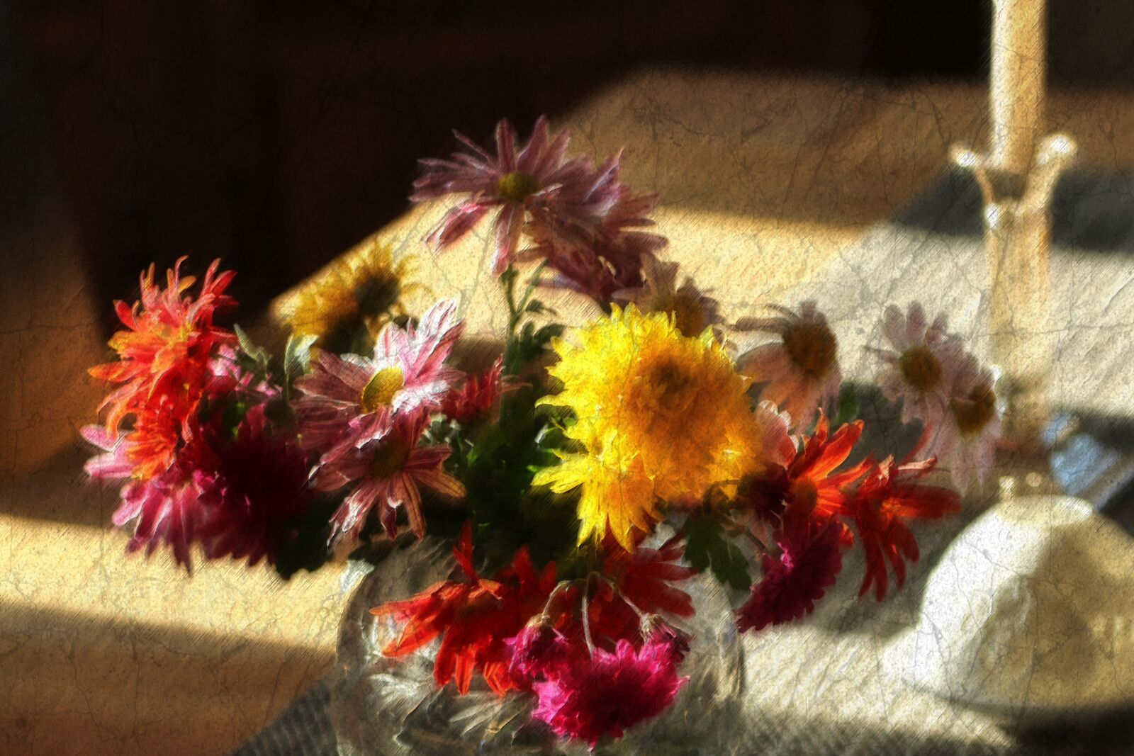 Tamron SP 90mm F2.8 Di VC USD 1:1 Macro sample photo. Still life, bouquet, painting photography