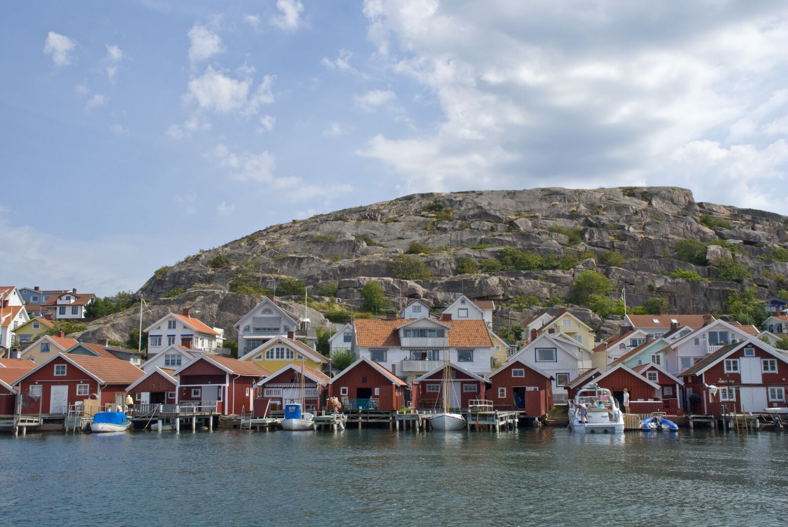 Nikon D80 sample photo. Hunnebostrand, boathouses, the west photography